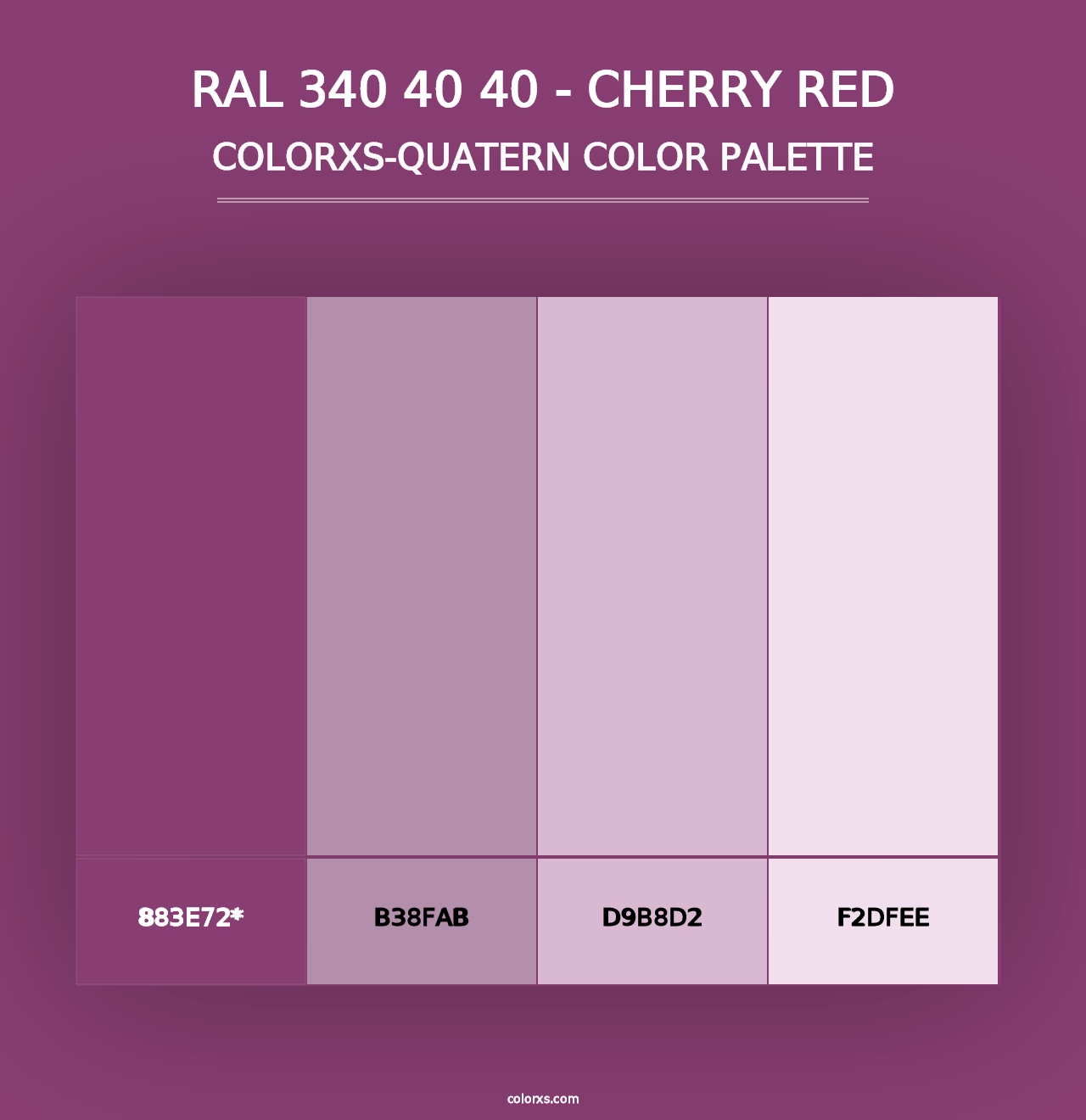 RAL 340 40 40 - Cherry Red - Colorxs Quad Palette