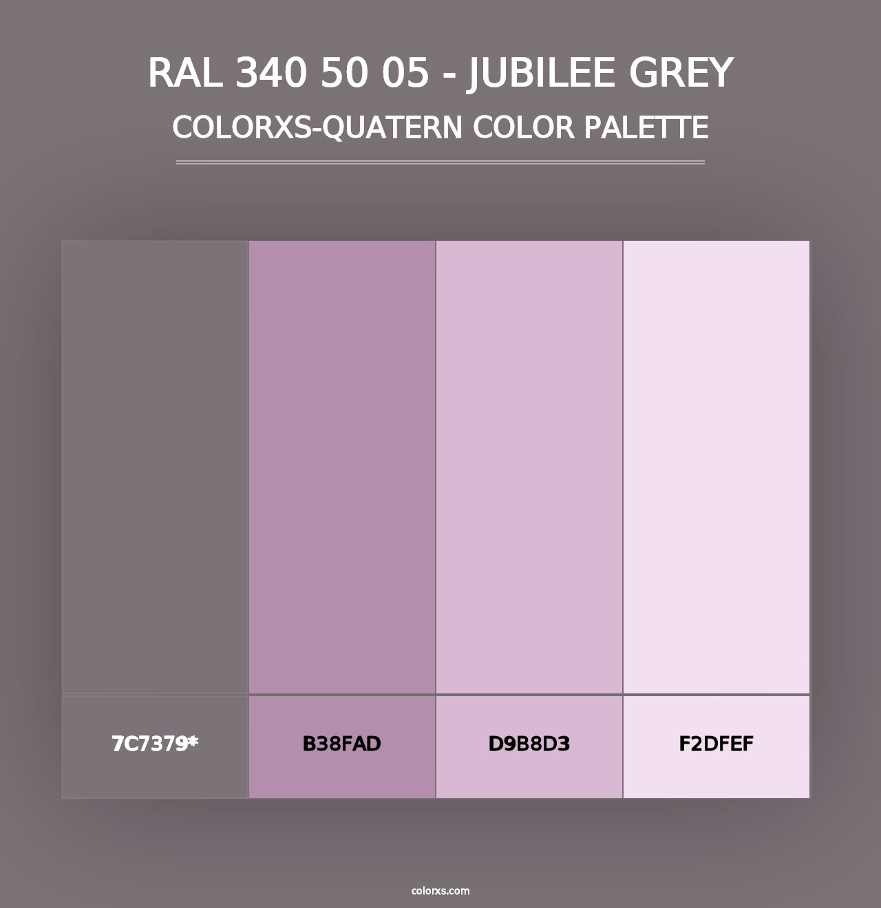 RAL 340 50 05 - Jubilee Grey - Colorxs Quad Palette