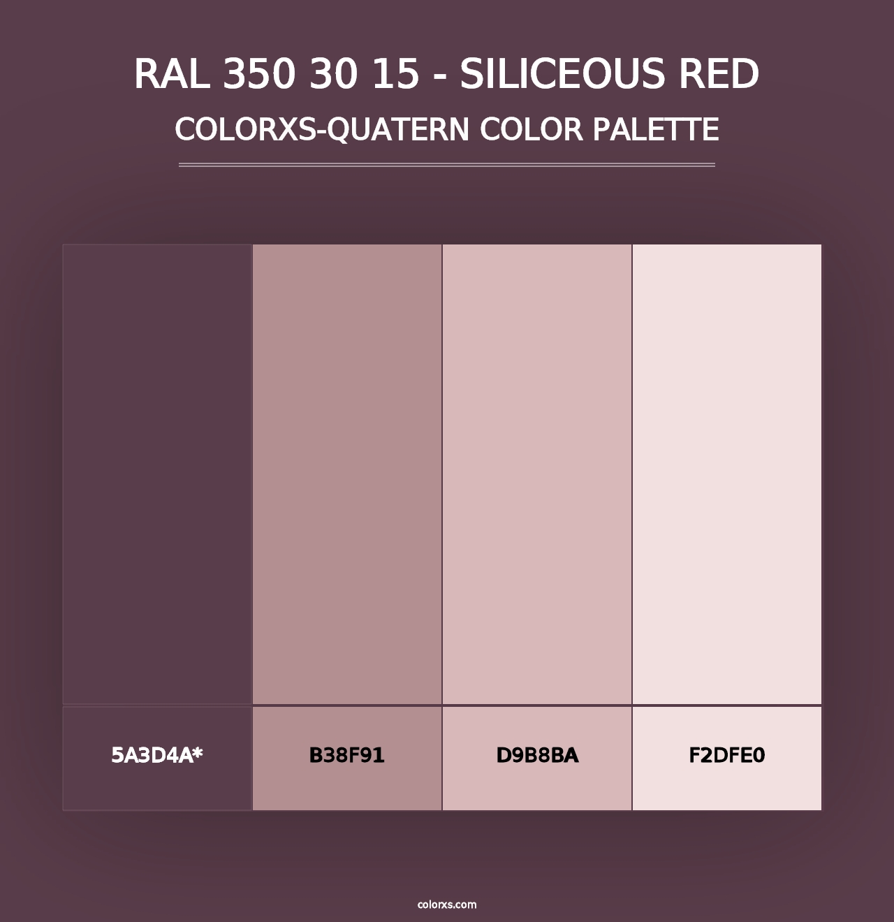 RAL 350 30 15 - Siliceous Red - Colorxs Quad Palette