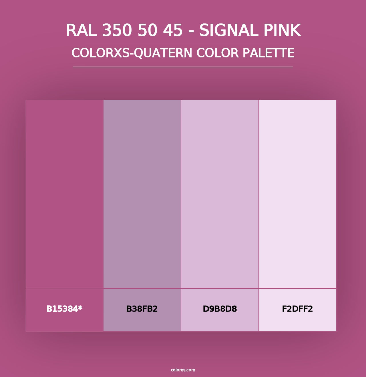 RAL 350 50 45 - Signal Pink - Colorxs Quad Palette