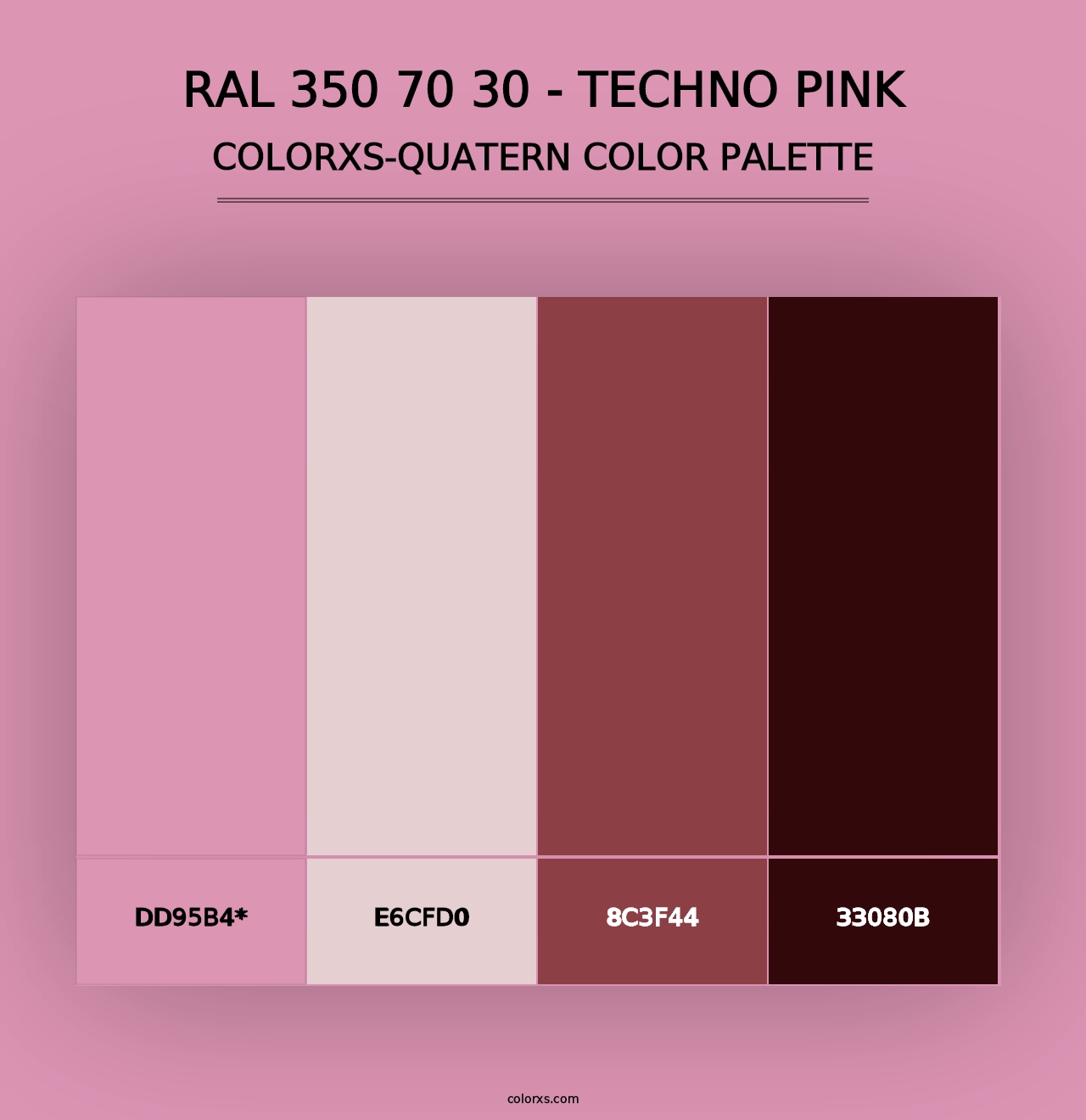 RAL 350 70 30 - Techno Pink - Colorxs Quad Palette