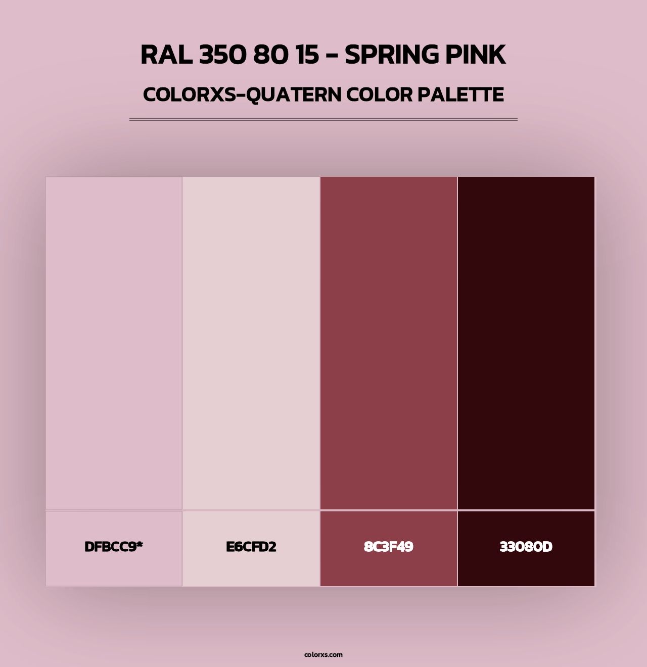 RAL 350 80 15 - Spring Pink - Colorxs Quad Palette