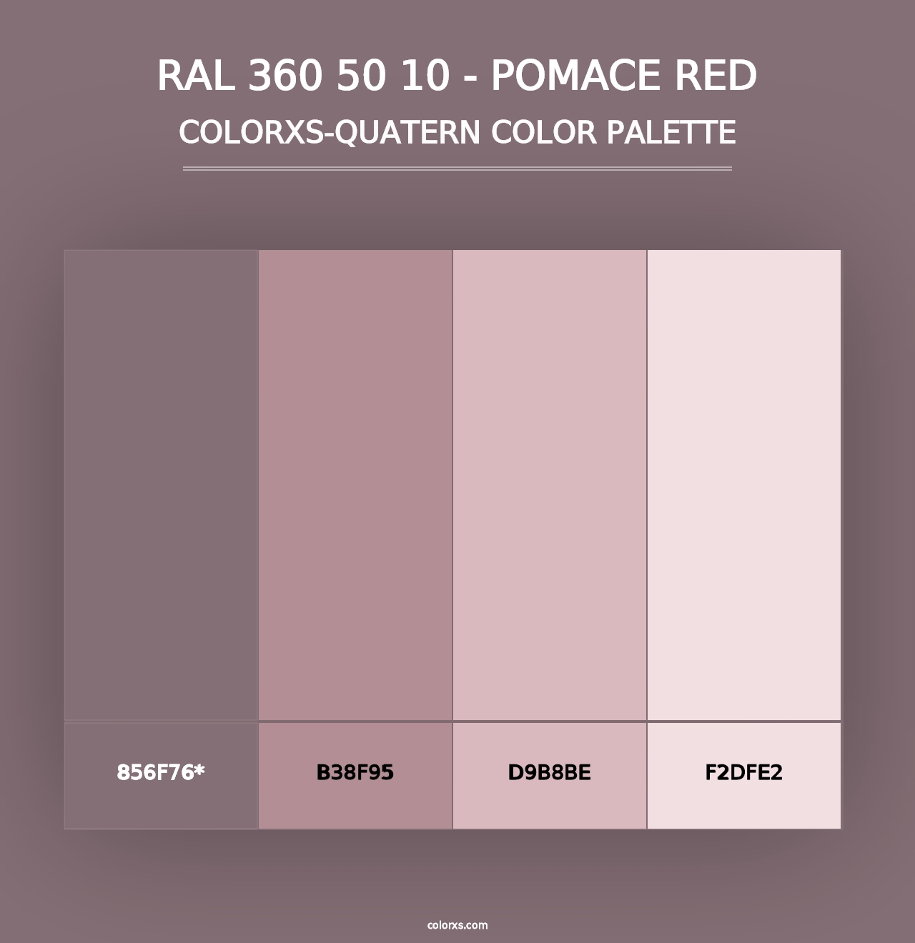 RAL 360 50 10 - Pomace Red - Colorxs Quad Palette