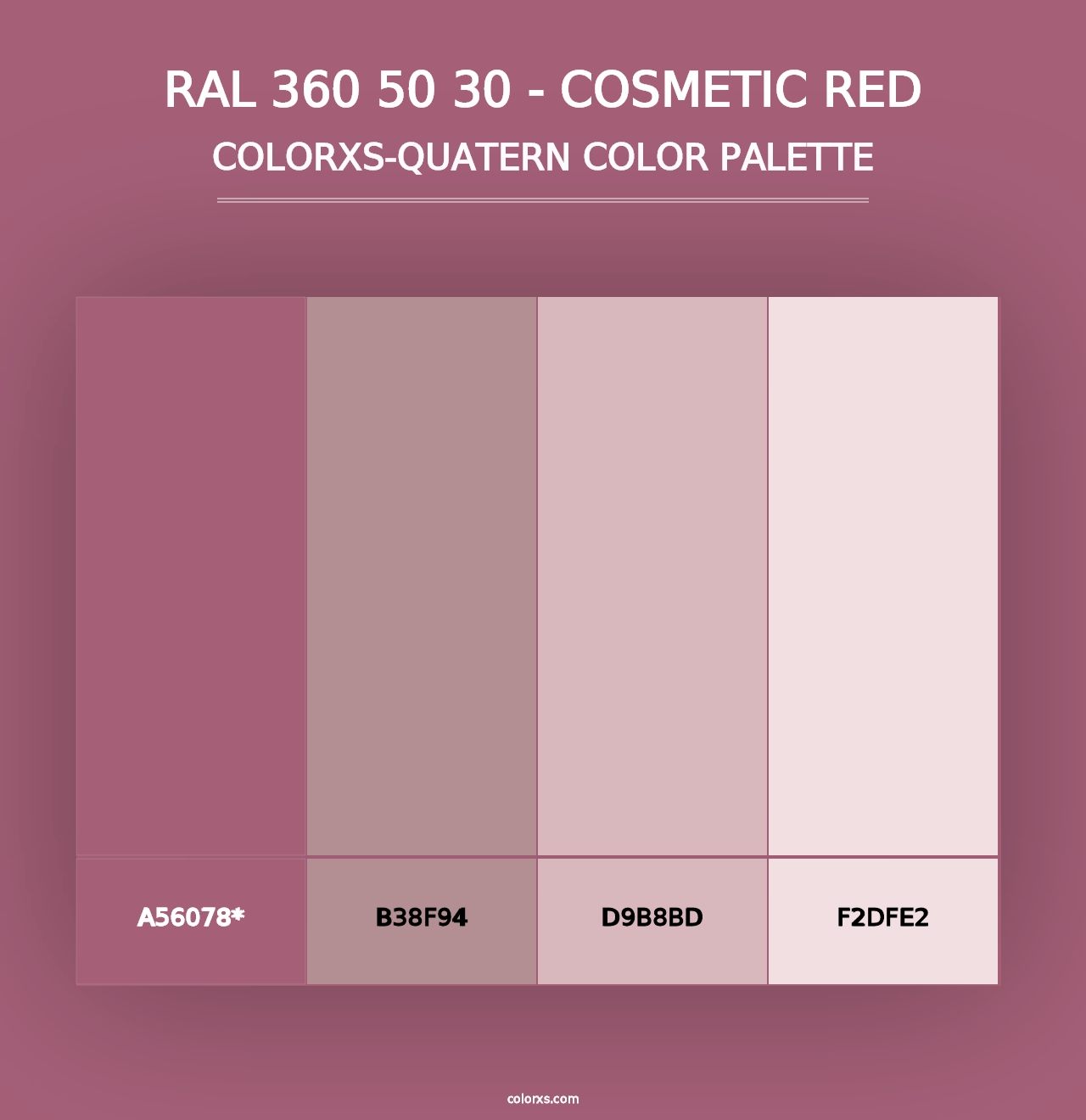 RAL 360 50 30 - Cosmetic Red - Colorxs Quad Palette