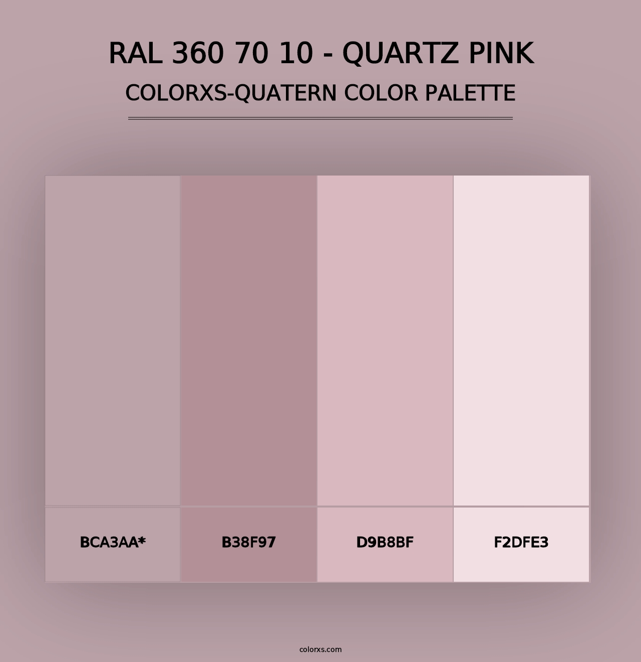 RAL 360 70 10 - Quartz Pink - Colorxs Quad Palette