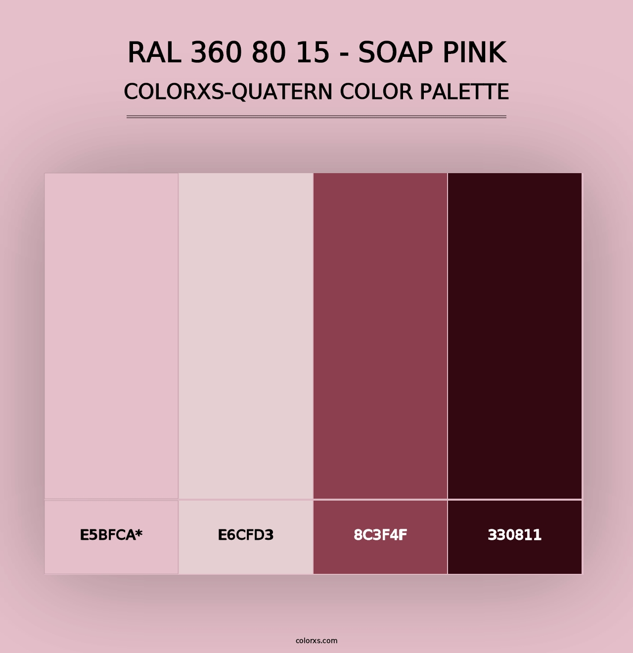 RAL 360 80 15 - Soap Pink - Colorxs Quad Palette