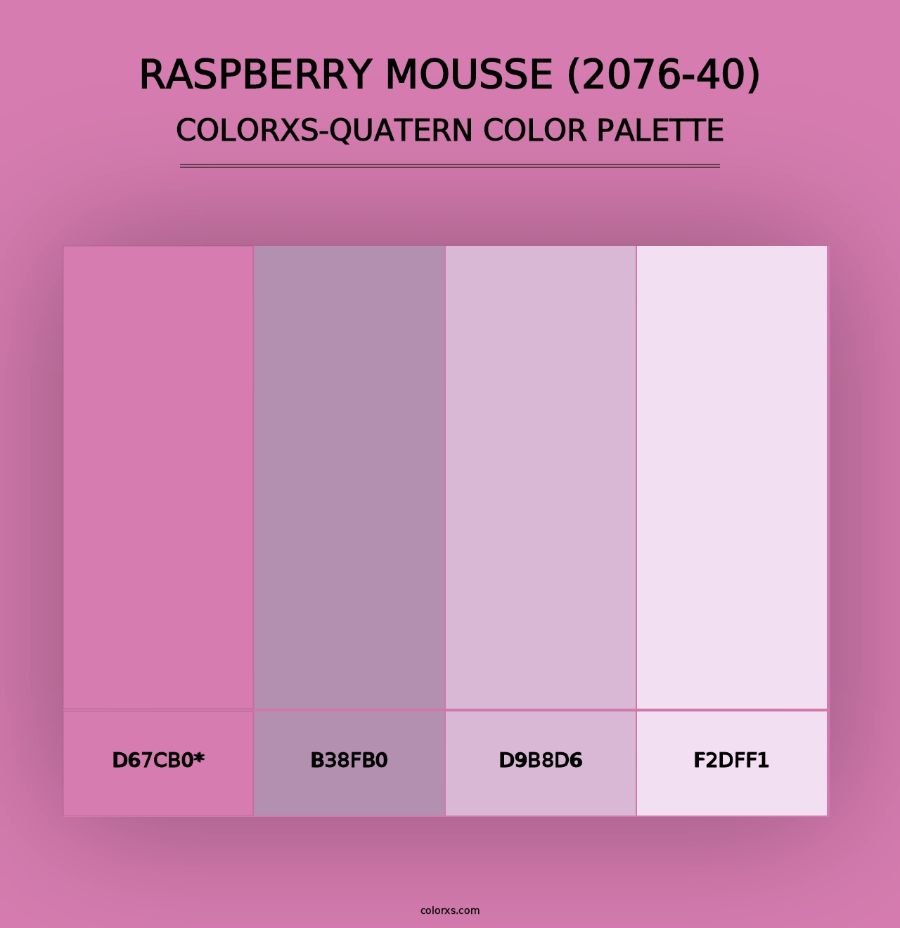 Raspberry Mousse (2076-40) - Colorxs Quad Palette