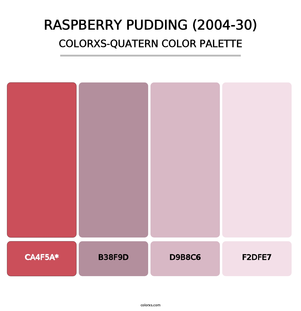 Raspberry Pudding (2004-30) - Colorxs Quad Palette