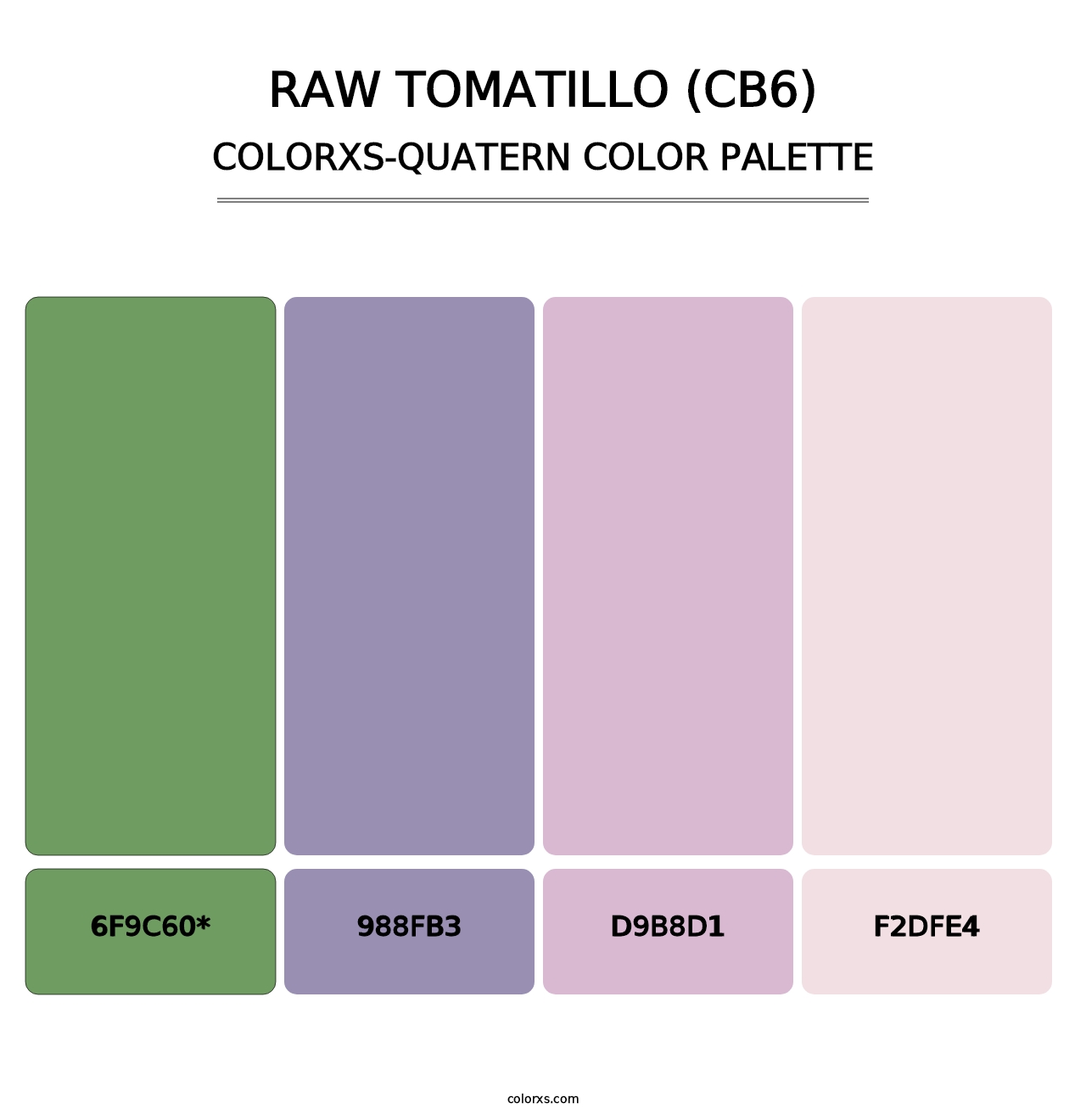 Raw Tomatillo (CB6) - Colorxs Quad Palette