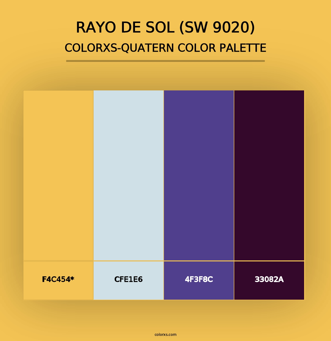 Rayo de Sol (SW 9020) - Colorxs Quad Palette