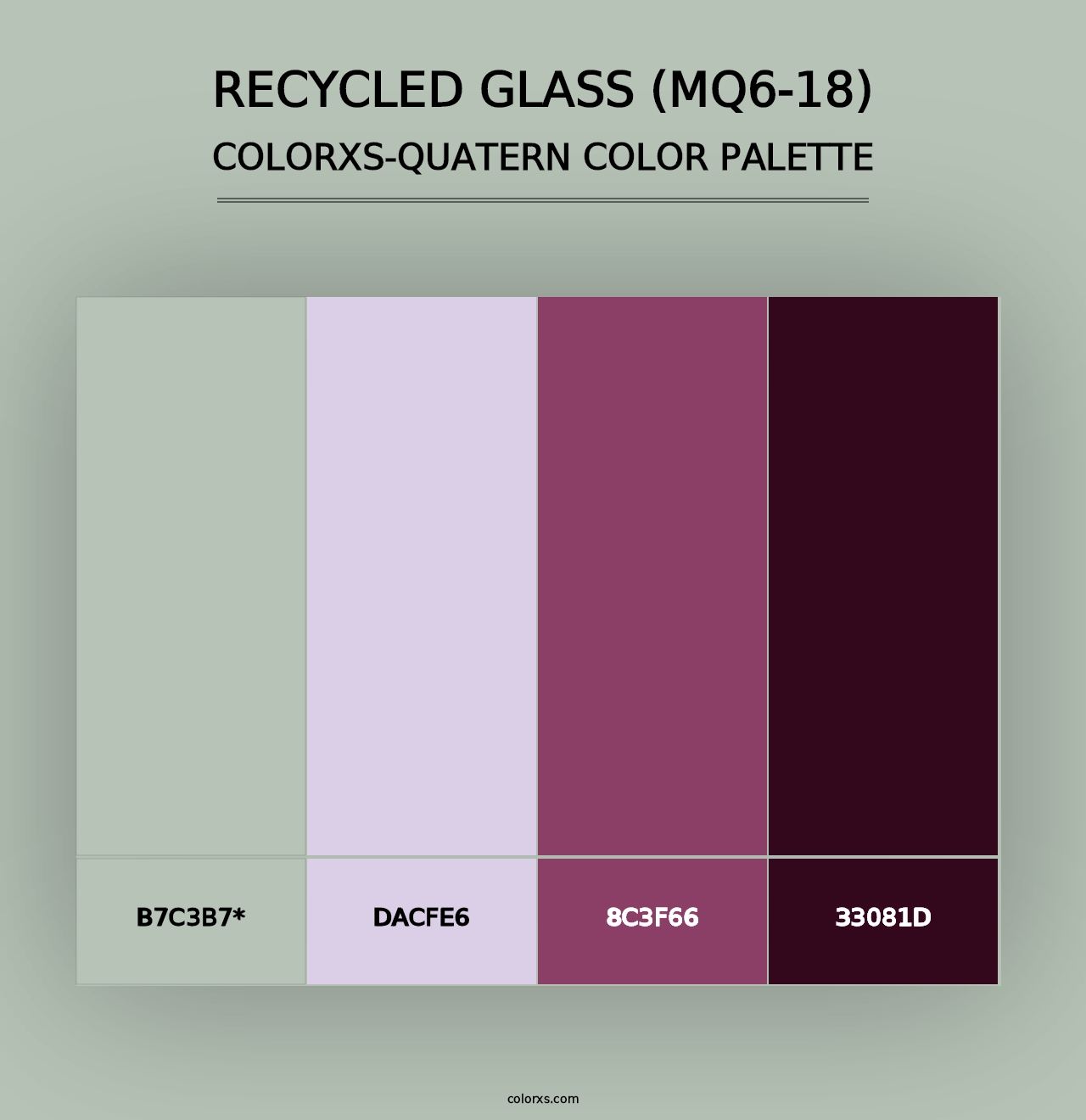 Recycled Glass (MQ6-18) - Colorxs Quad Palette