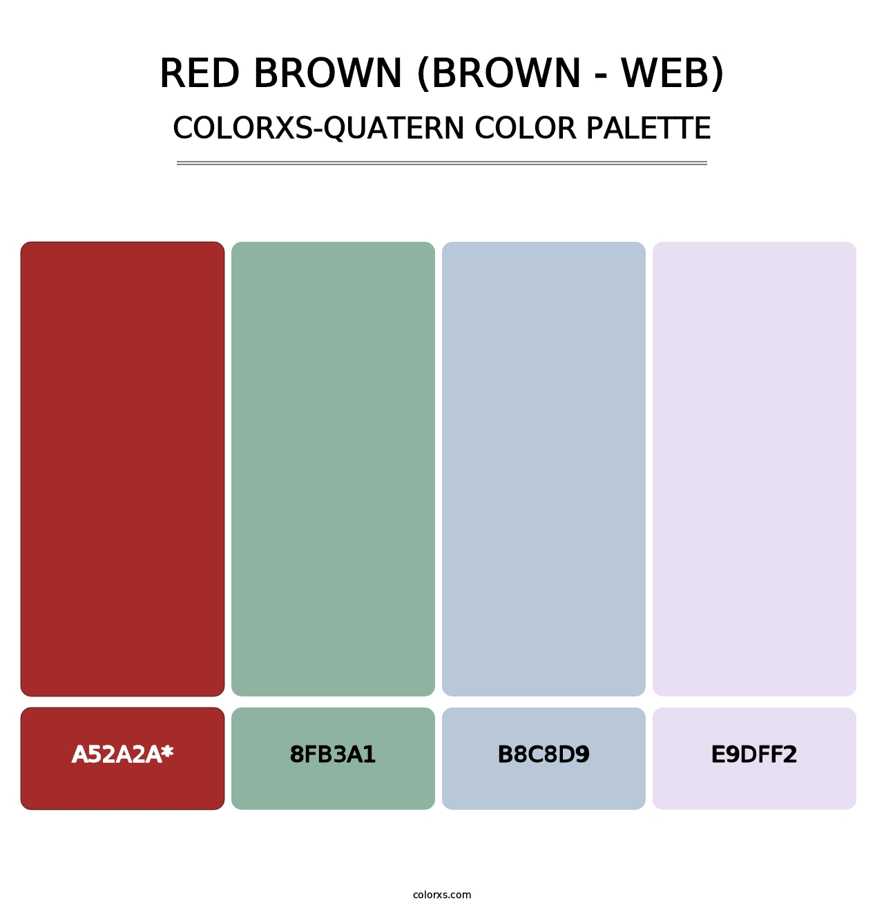 Red Brown (Brown - Web) - Colorxs Quad Palette