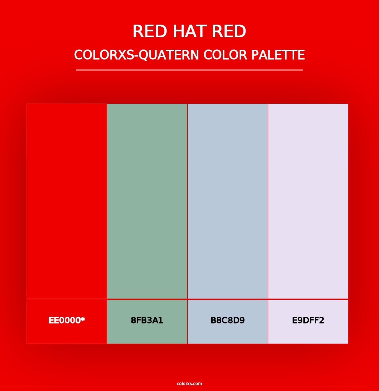 Red Hat Red - Colorxs Quad Palette