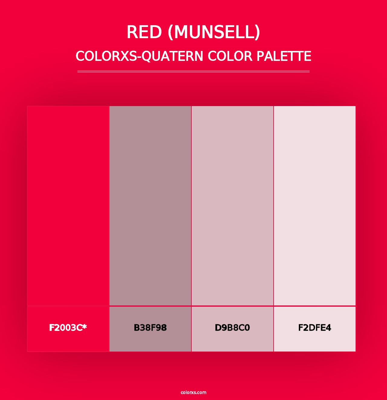 Red (Munsell) - Colorxs Quad Palette