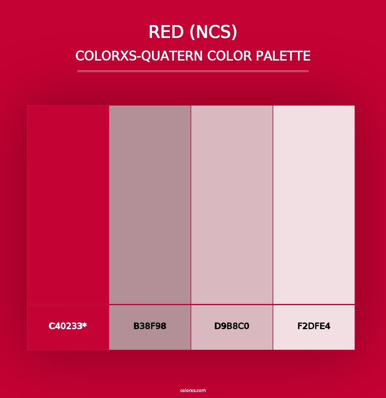 Red (NCS) - Colorxs Quad Palette