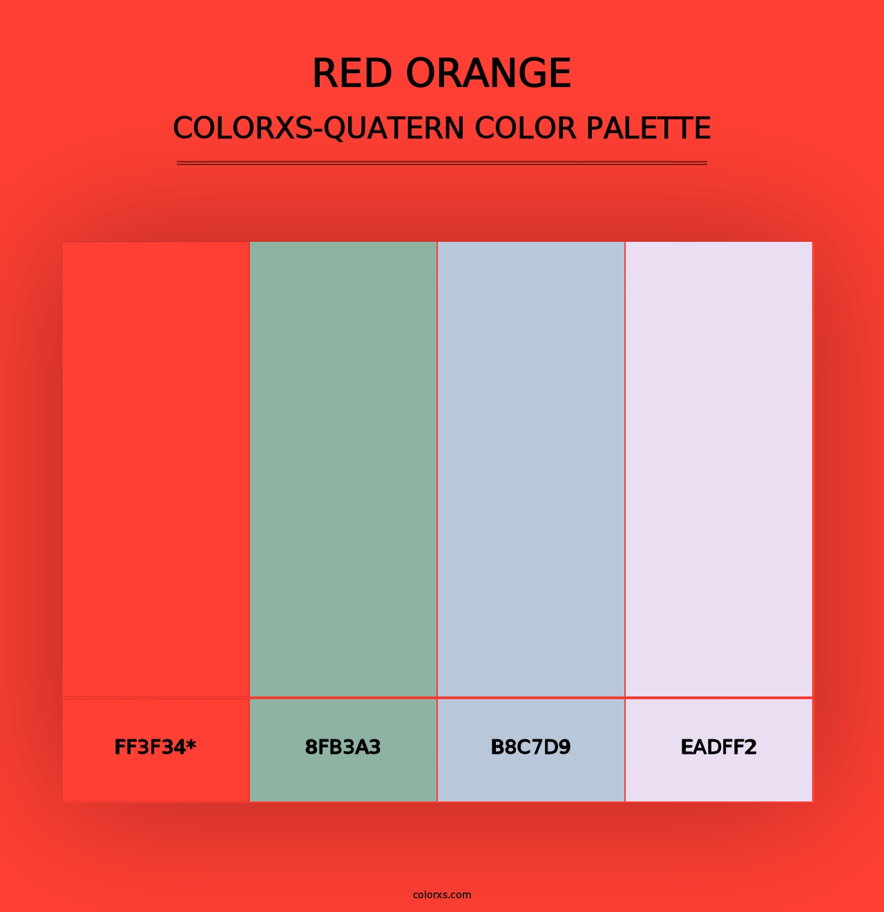 Red Orange - Colorxs Quad Palette