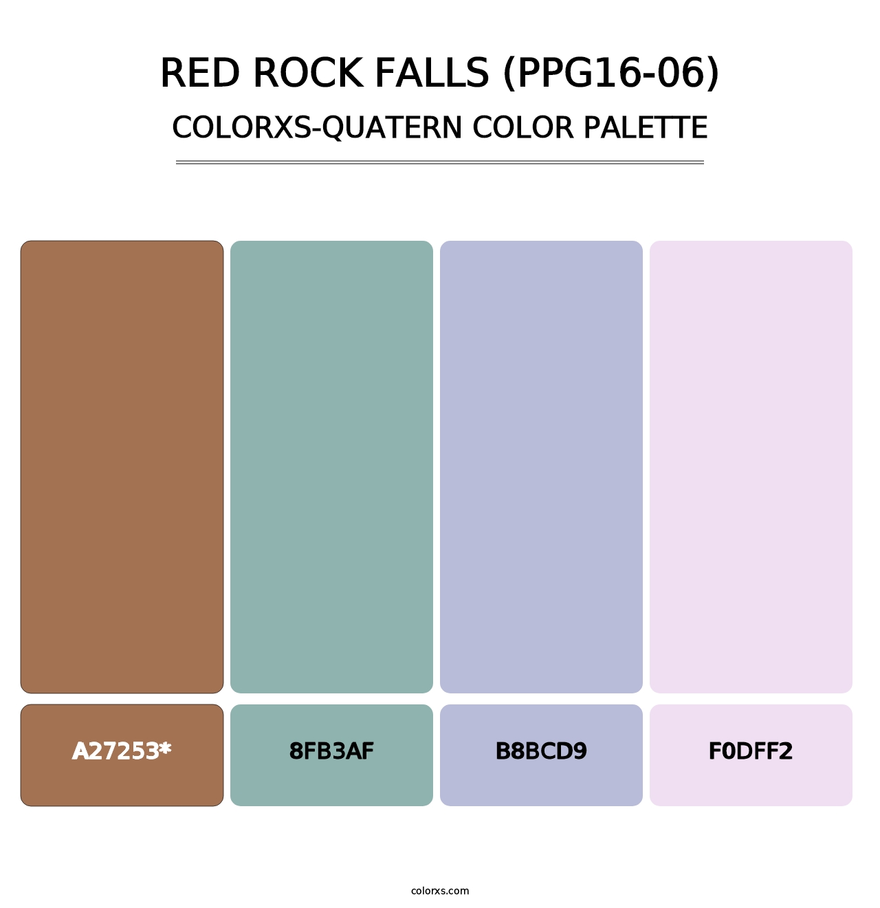 Red Rock Falls (PPG16-06) - Colorxs Quad Palette