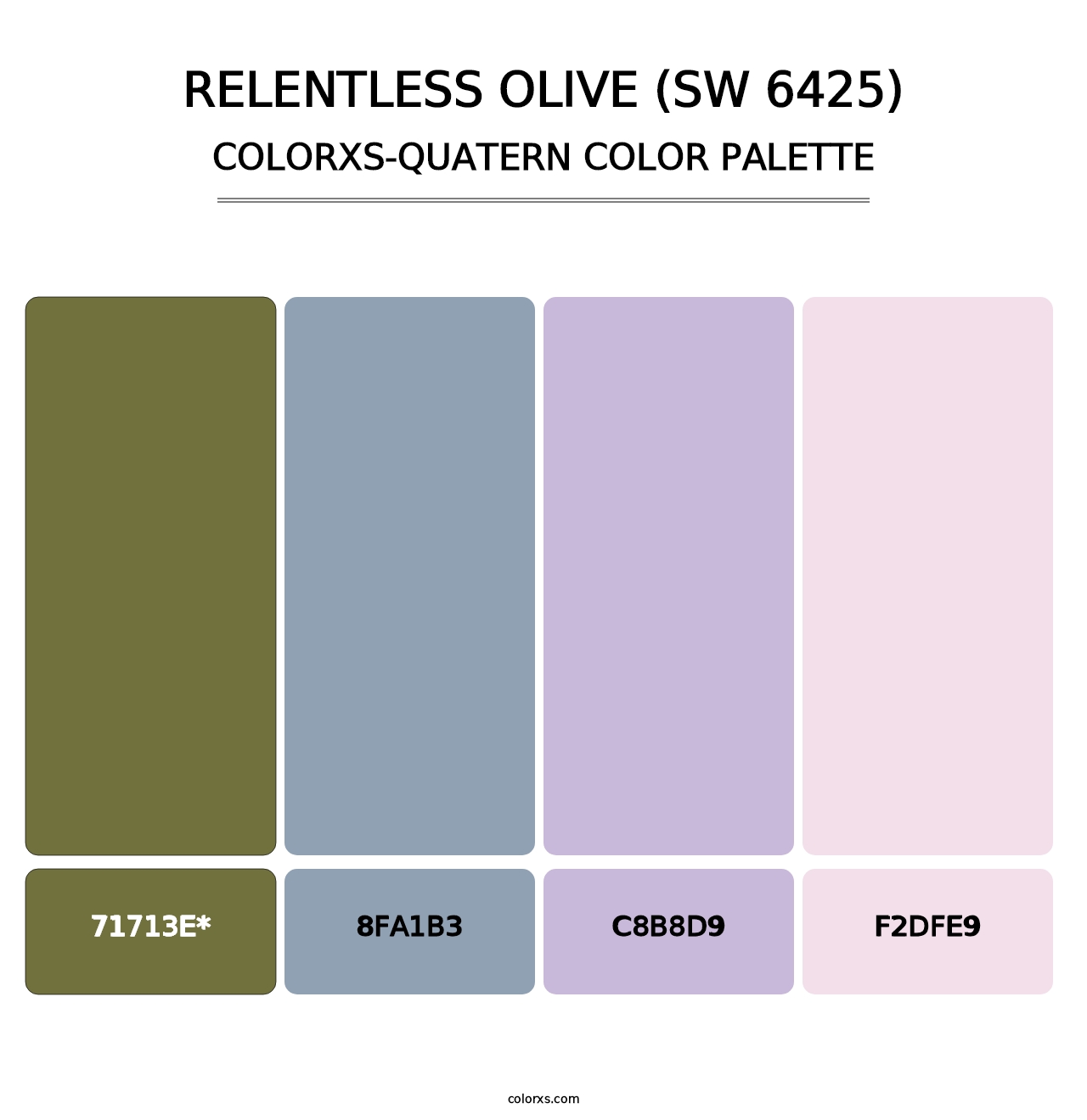 Relentless Olive (SW 6425) - Colorxs Quad Palette