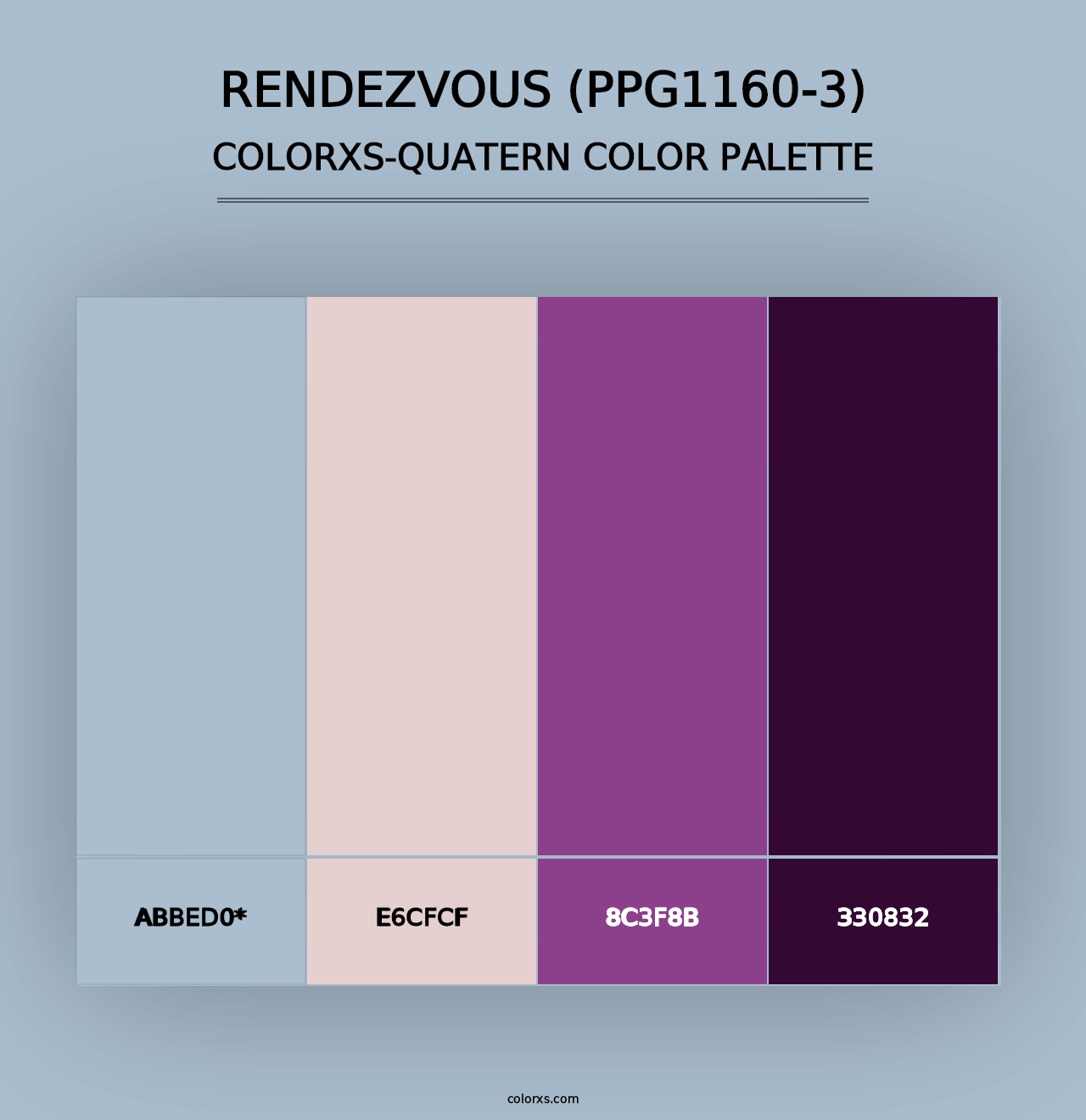 Rendezvous (PPG1160-3) - Colorxs Quad Palette