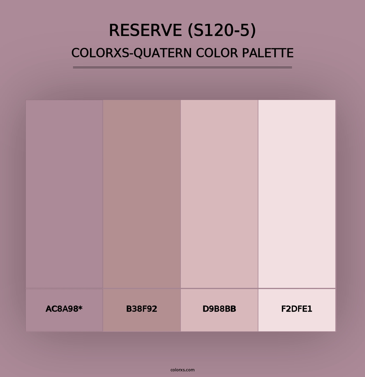 Reserve (S120-5) - Colorxs Quad Palette