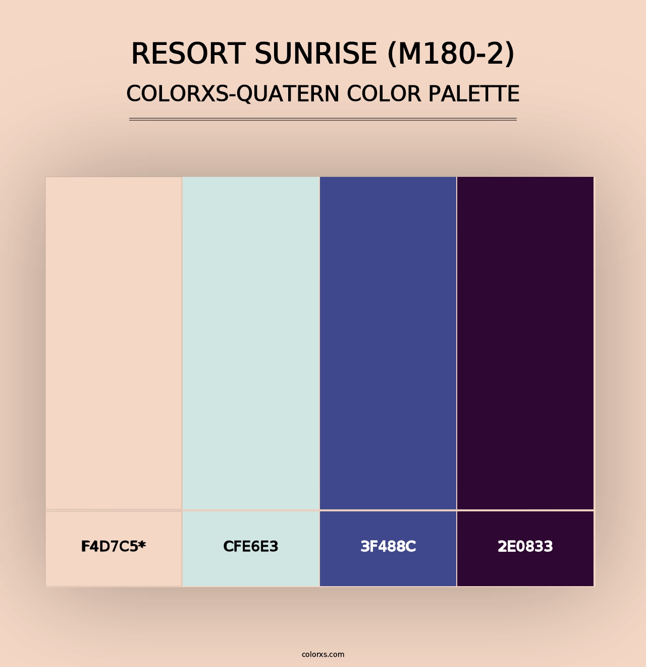 Resort Sunrise (M180-2) - Colorxs Quad Palette