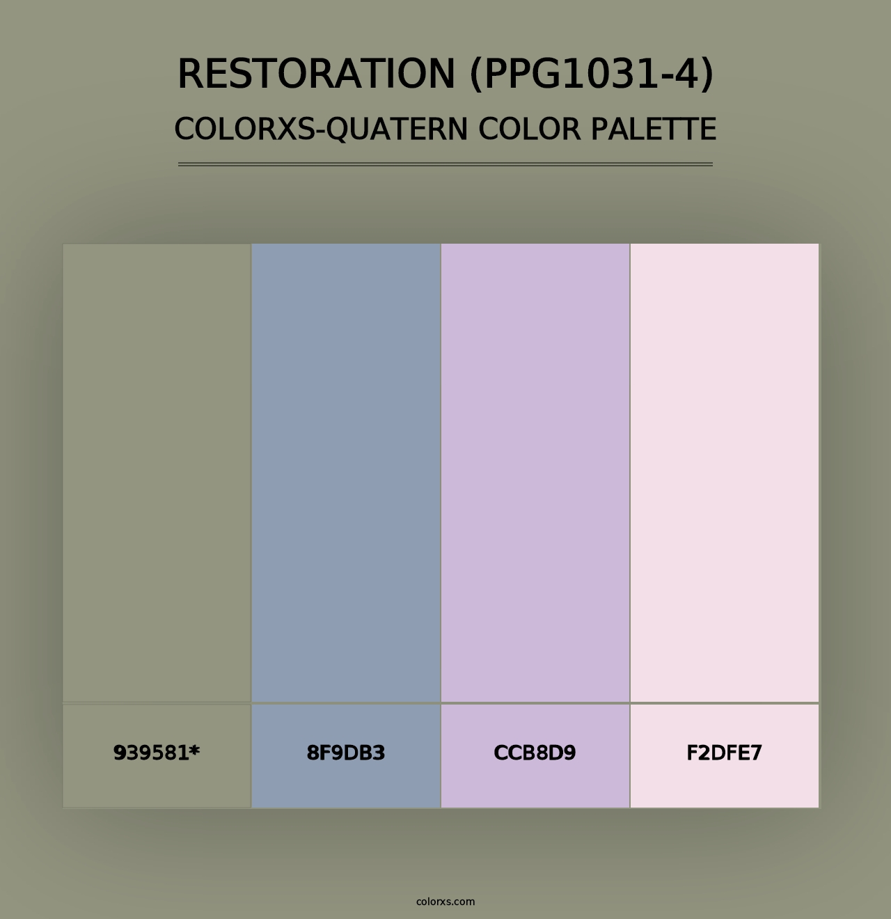 Restoration (PPG1031-4) - Colorxs Quad Palette