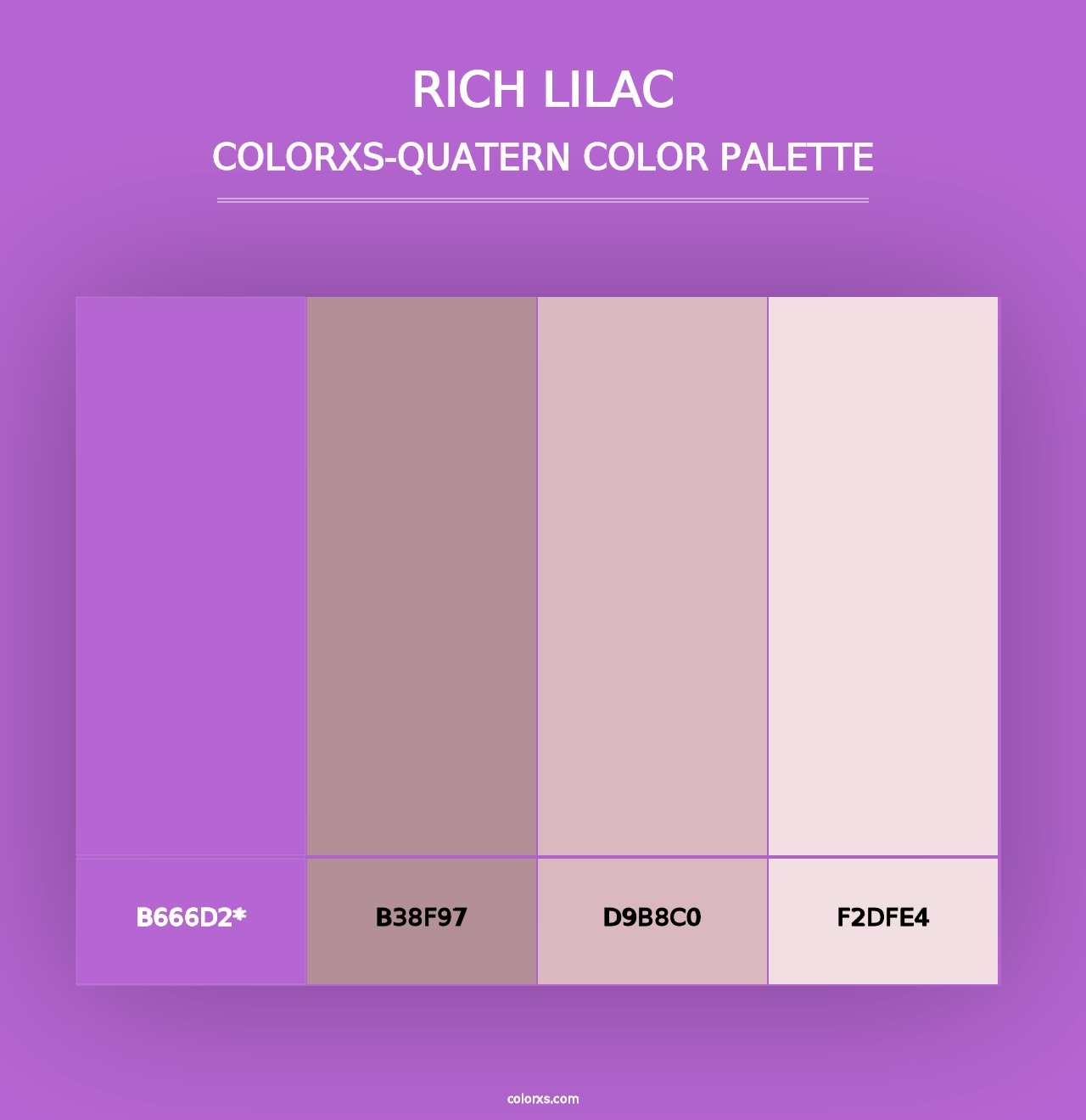 Rich Lilac - Colorxs Quad Palette