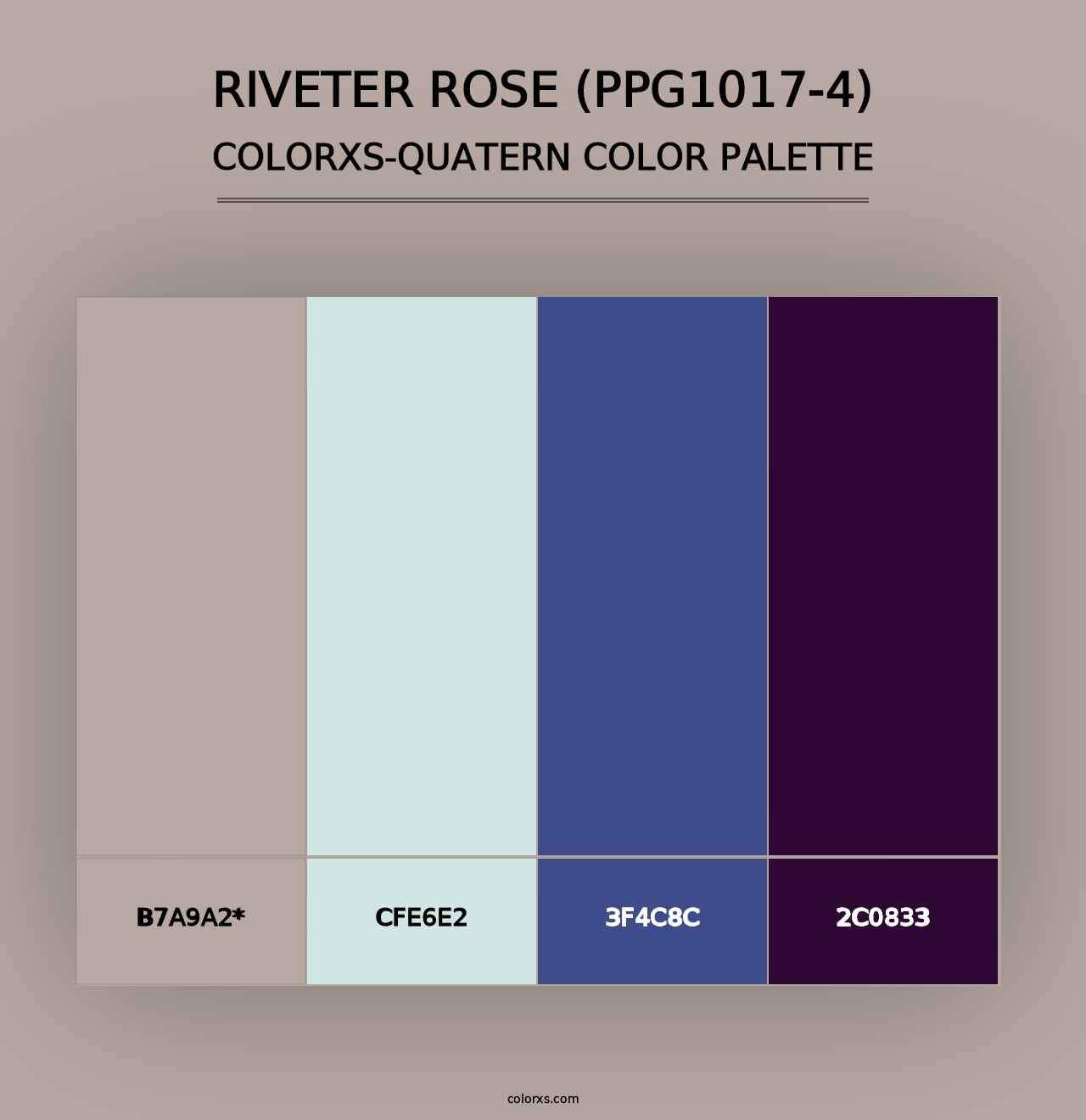 Riveter Rose (PPG1017-4) - Colorxs Quad Palette