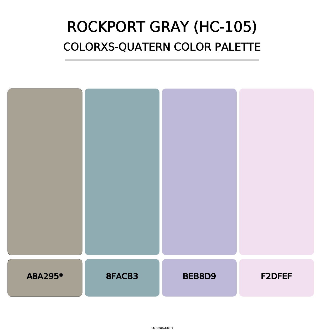 Rockport Gray (HC-105) - Colorxs Quad Palette