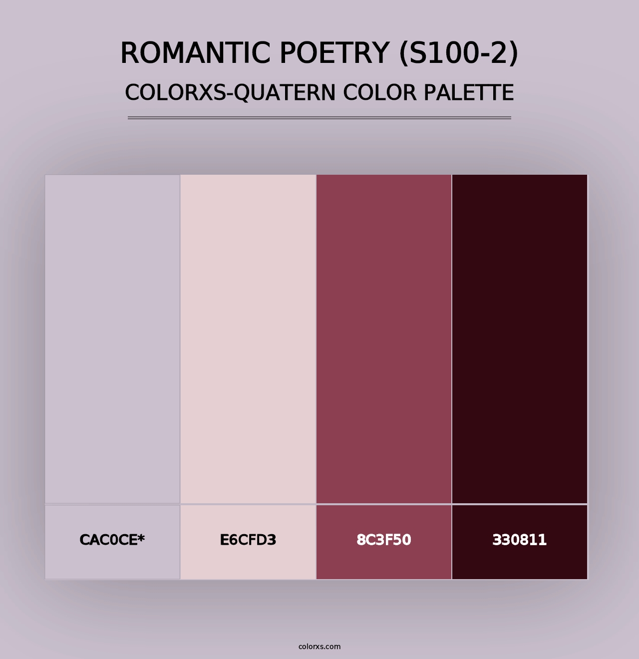 Romantic Poetry (S100-2) - Colorxs Quad Palette