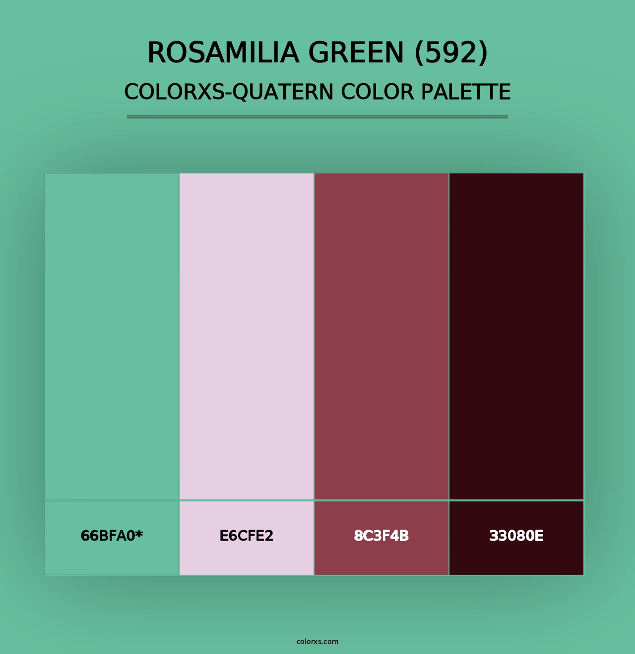 Rosamilia Green (592) - Colorxs Quad Palette