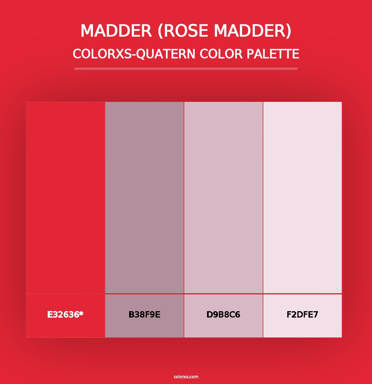 Madder (Rose Madder) - Colorxs Quad Palette