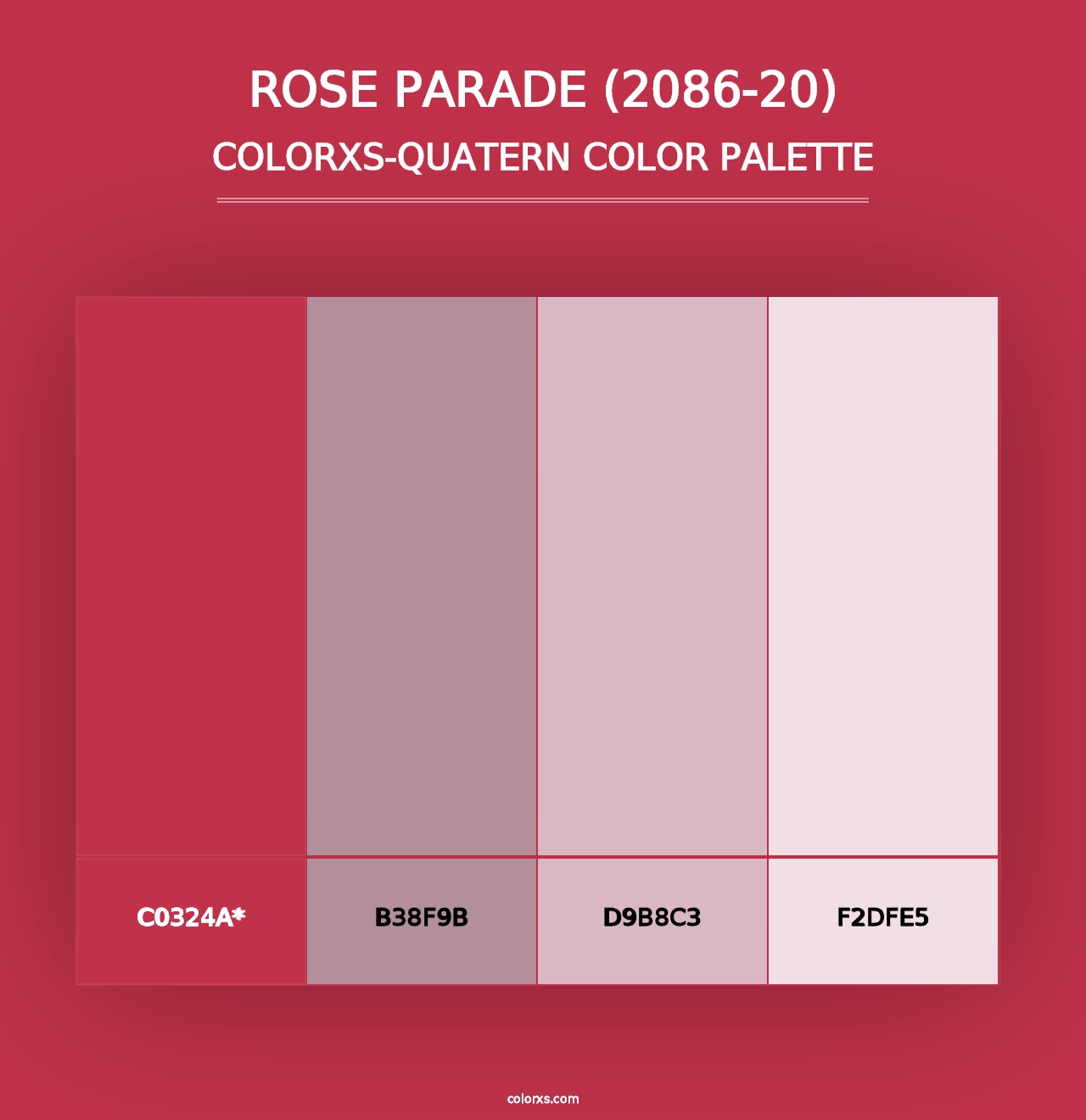 Rose Parade (2086-20) - Colorxs Quad Palette