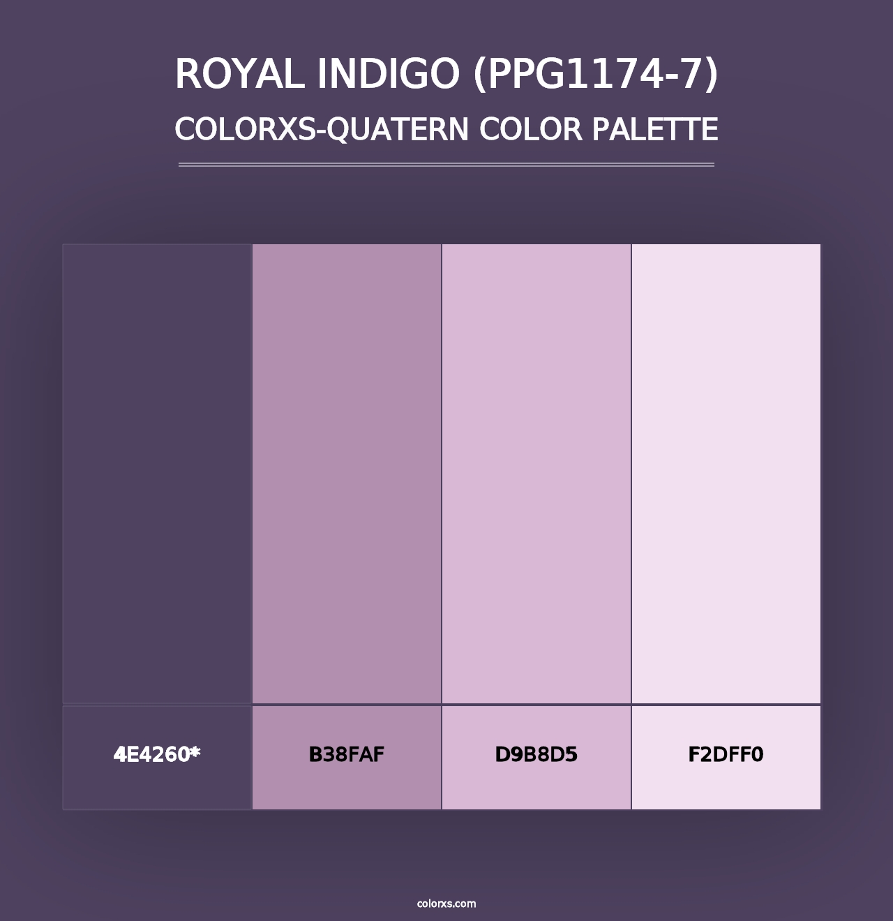 Royal Indigo (PPG1174-7) - Colorxs Quad Palette