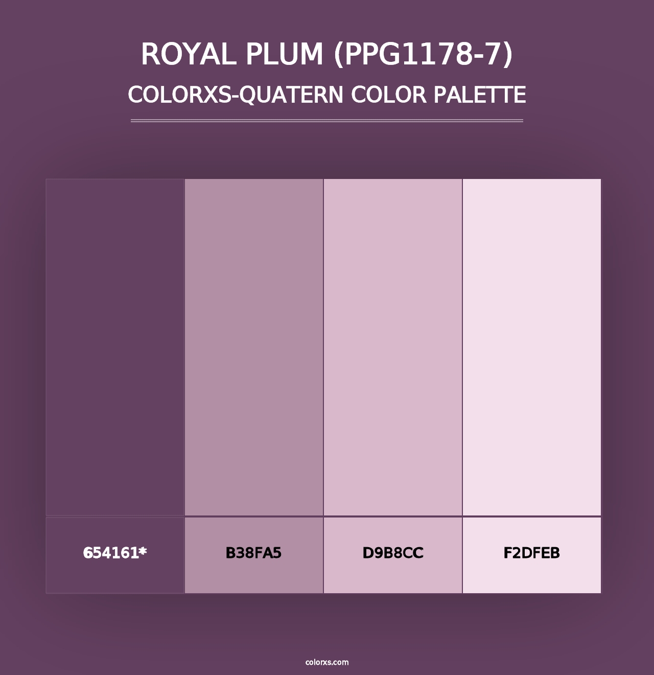 Royal Plum (PPG1178-7) - Colorxs Quad Palette