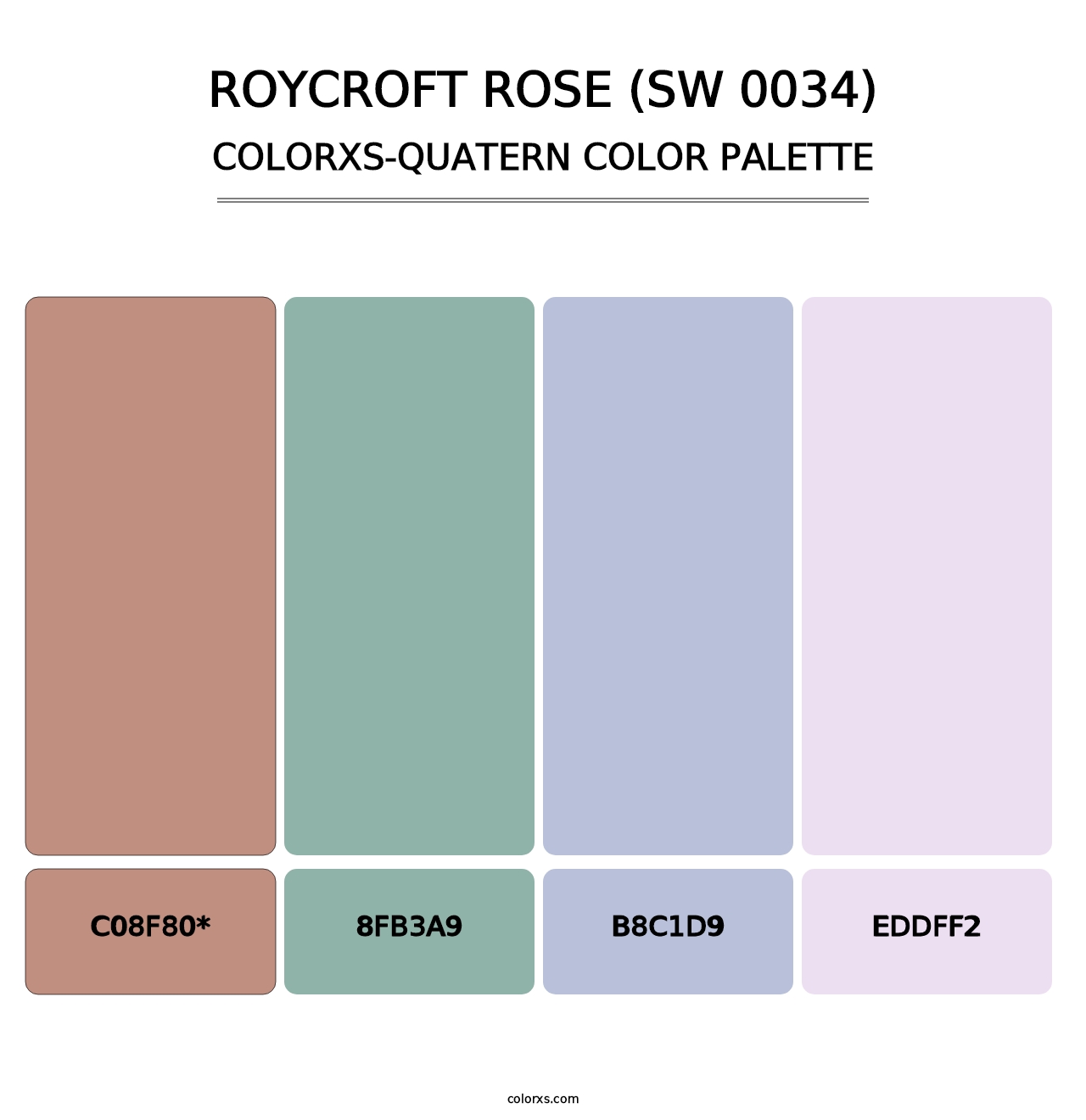 Roycroft Rose (SW 0034) - Colorxs Quad Palette