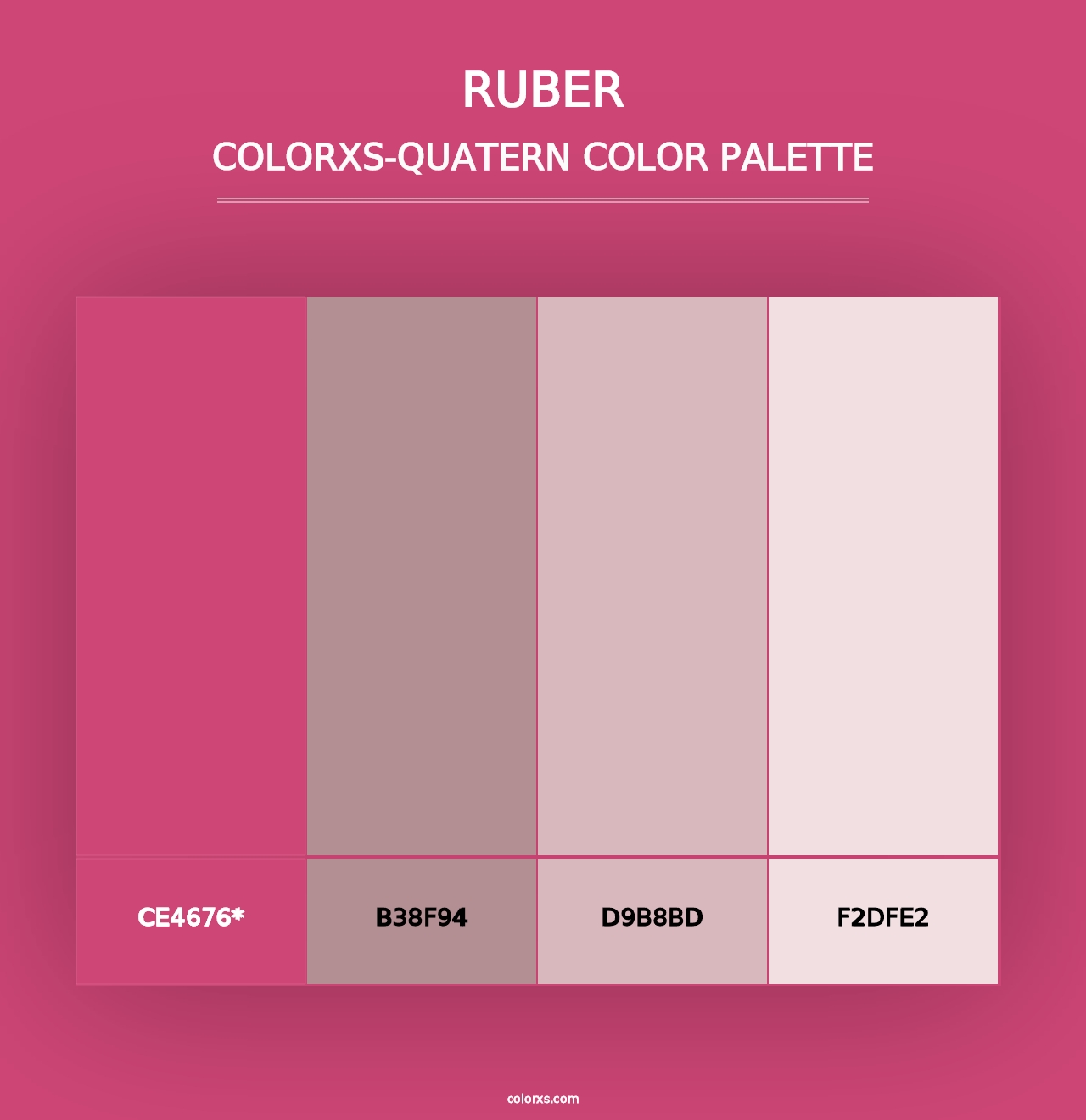 Ruber - Colorxs Quad Palette