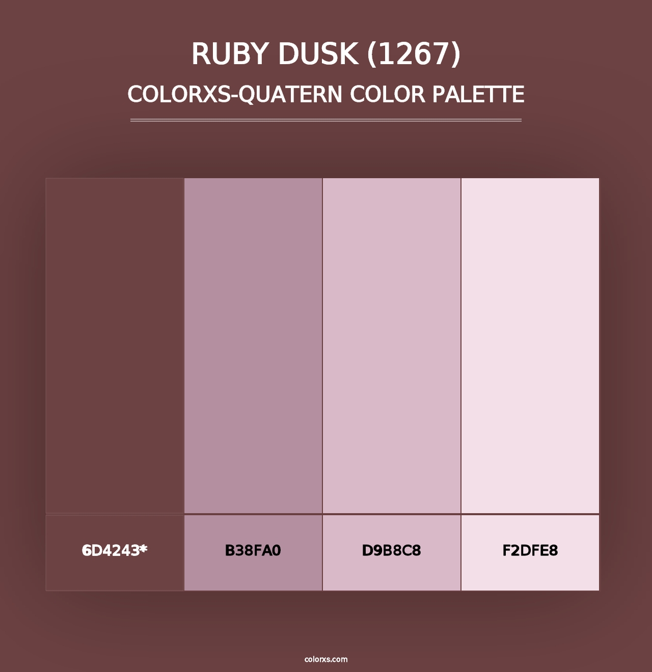 Ruby Dusk (1267) - Colorxs Quad Palette