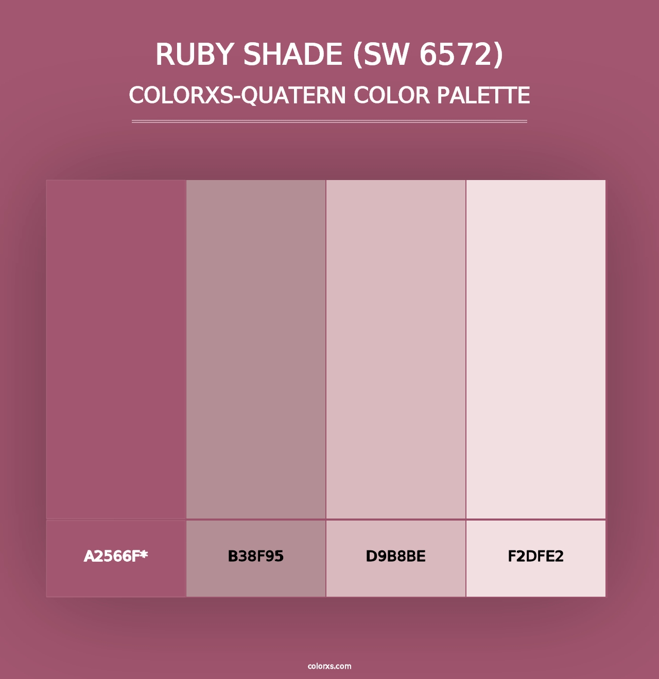 Ruby Shade (SW 6572) - Colorxs Quad Palette