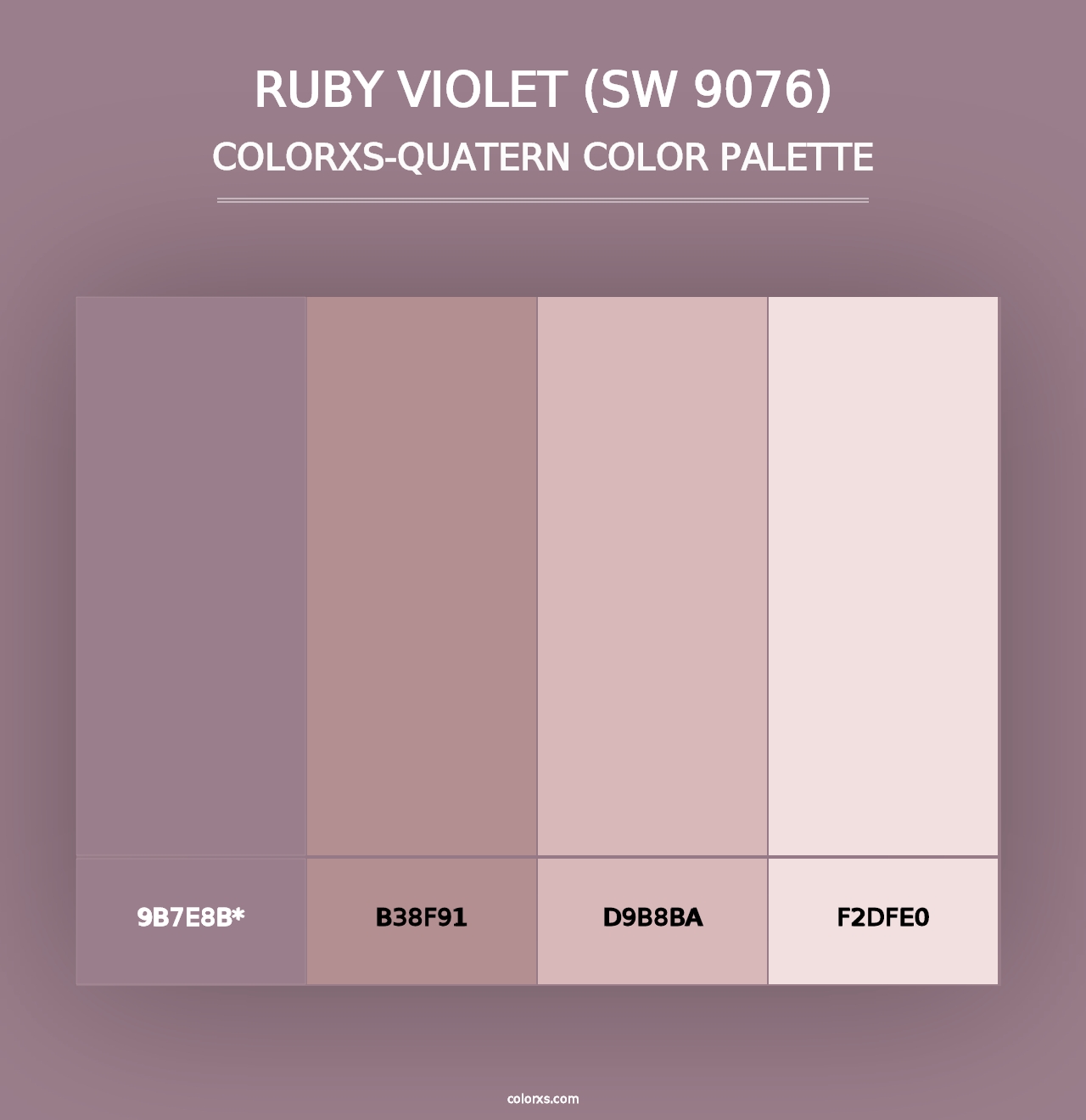 Ruby Violet (SW 9076) - Colorxs Quad Palette