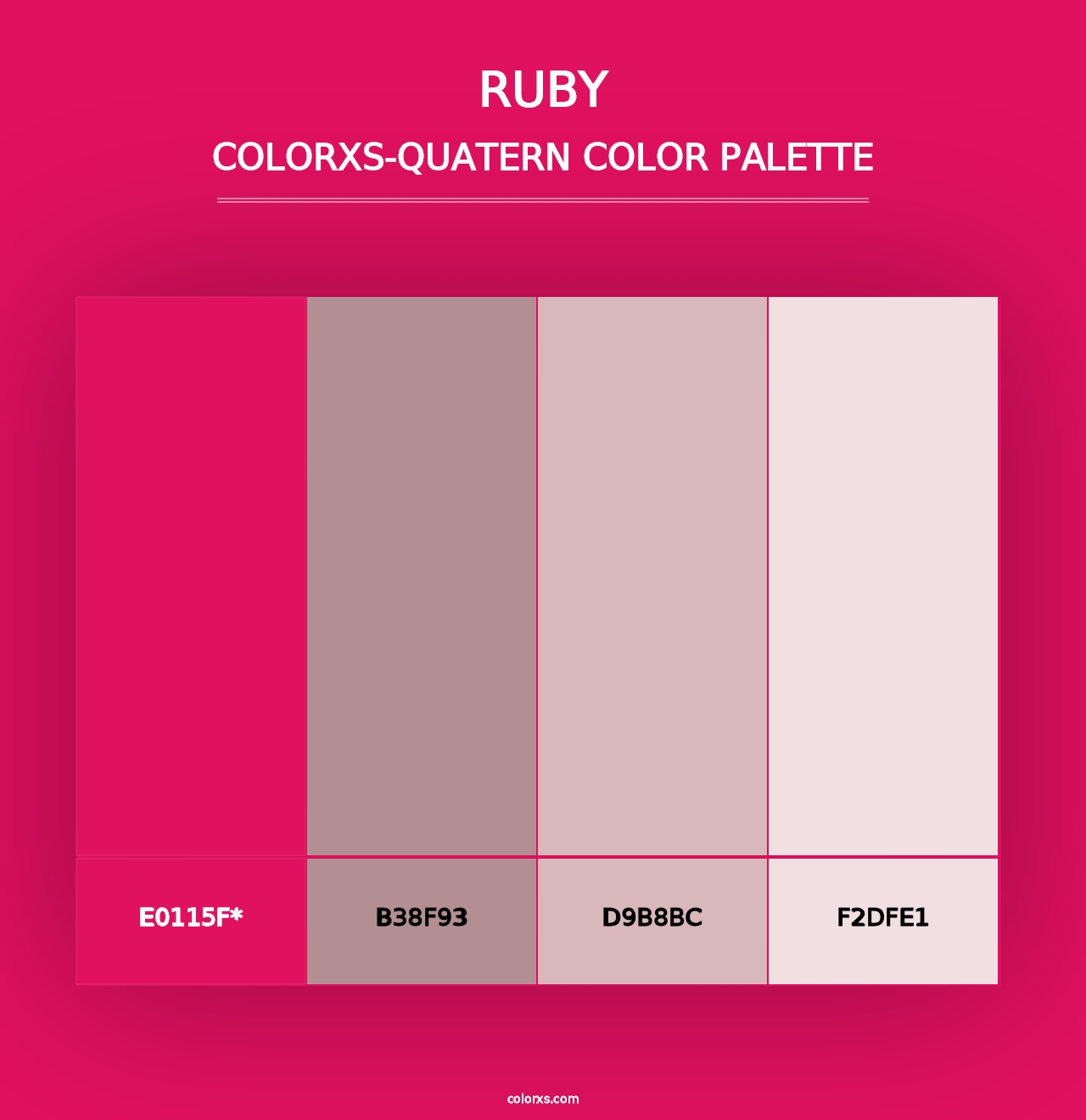 Ruby - Colorxs Quad Palette