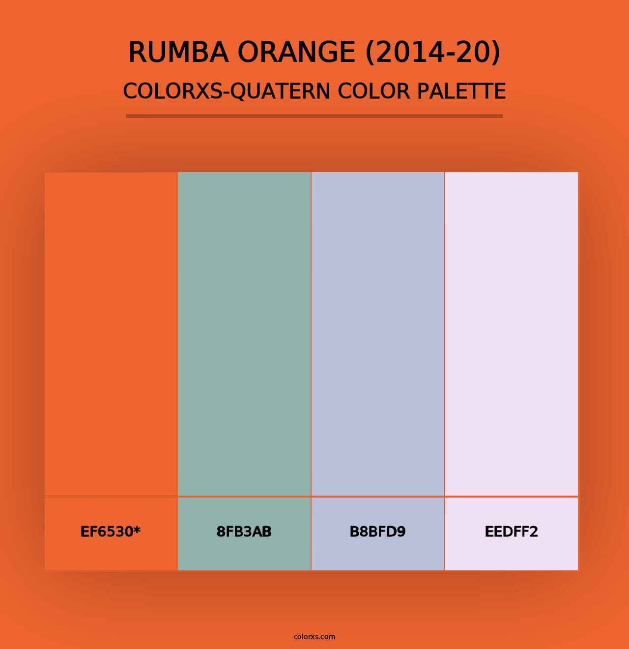 Rumba Orange (2014-20) - Colorxs Quad Palette