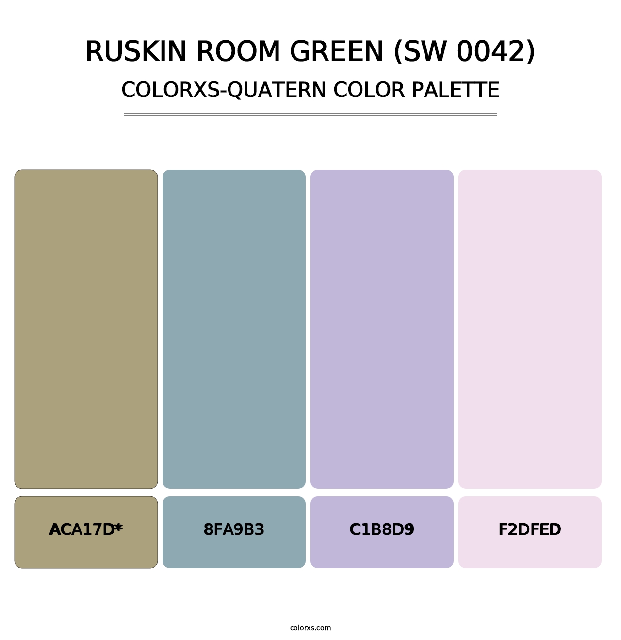 Ruskin Room Green (SW 0042) - Colorxs Quad Palette