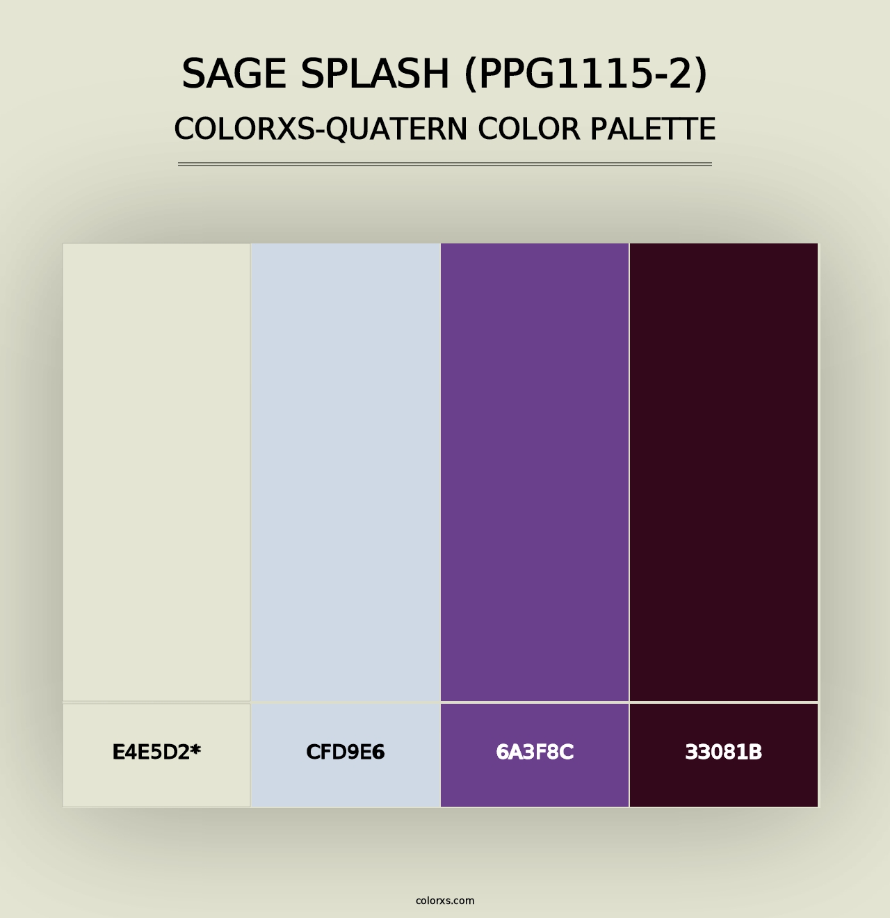 Sage Splash (PPG1115-2) - Colorxs Quad Palette