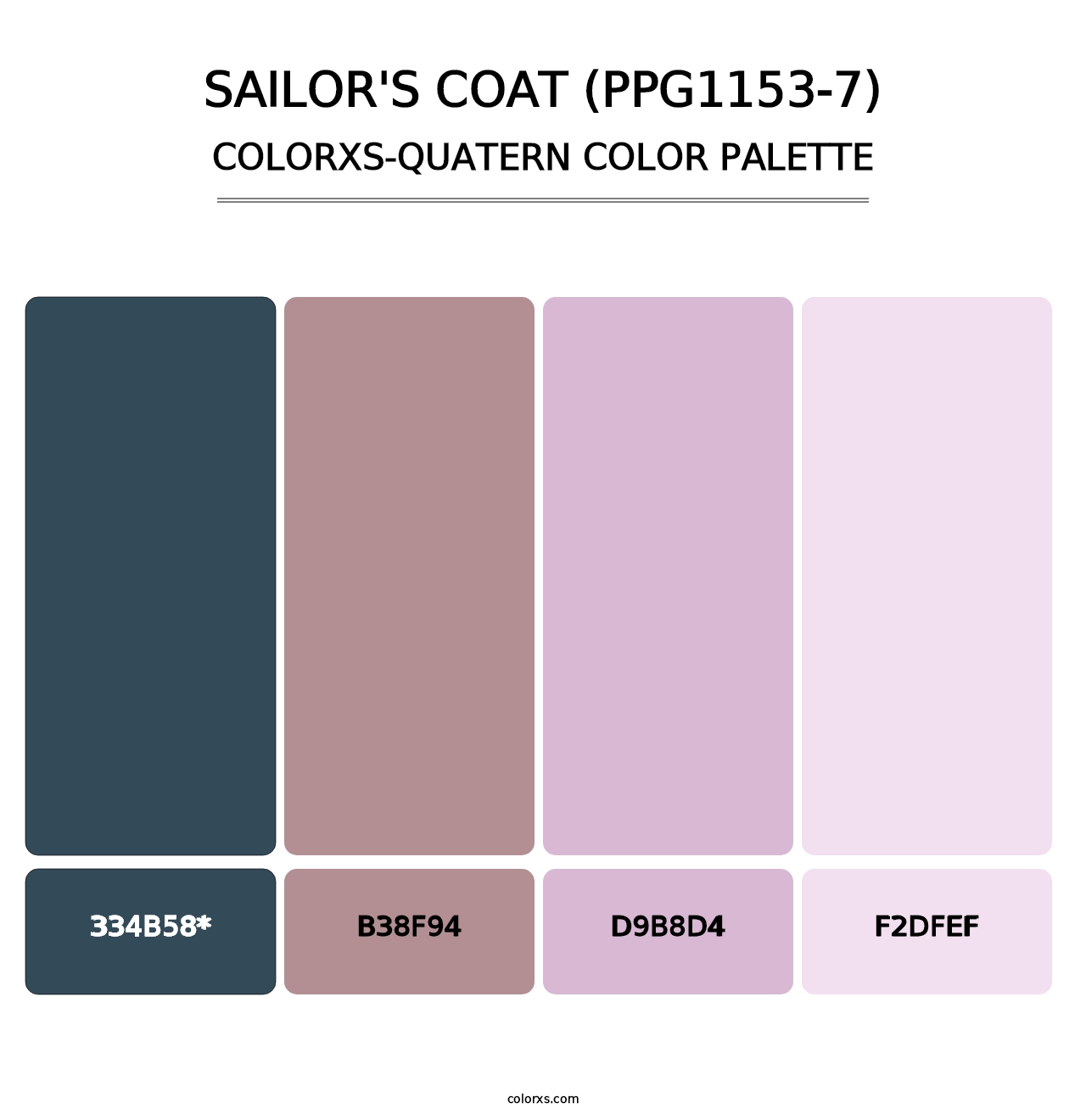 Sailor's Coat (PPG1153-7) - Colorxs Quad Palette