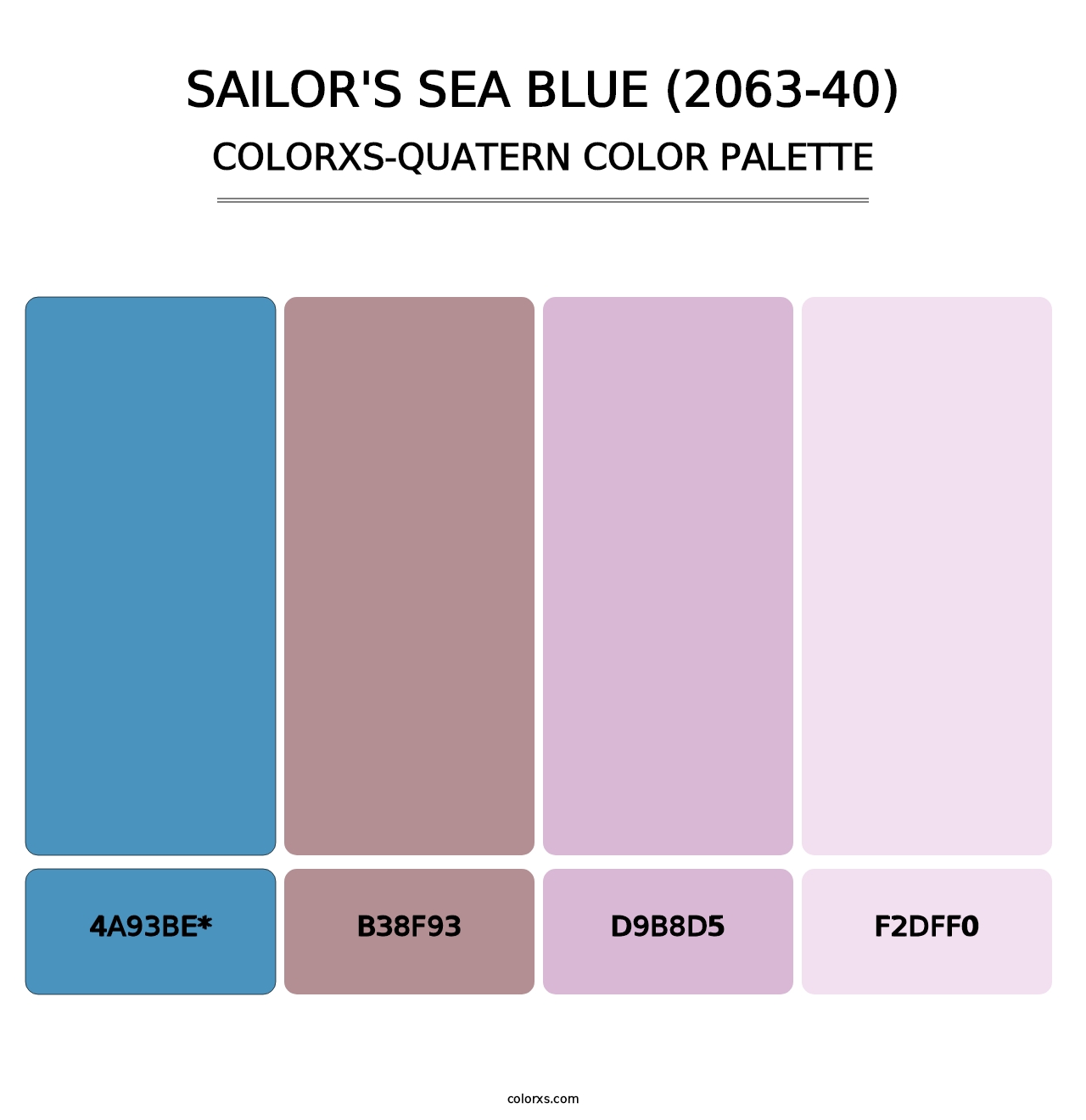 Sailor's Sea Blue (2063-40) - Colorxs Quad Palette