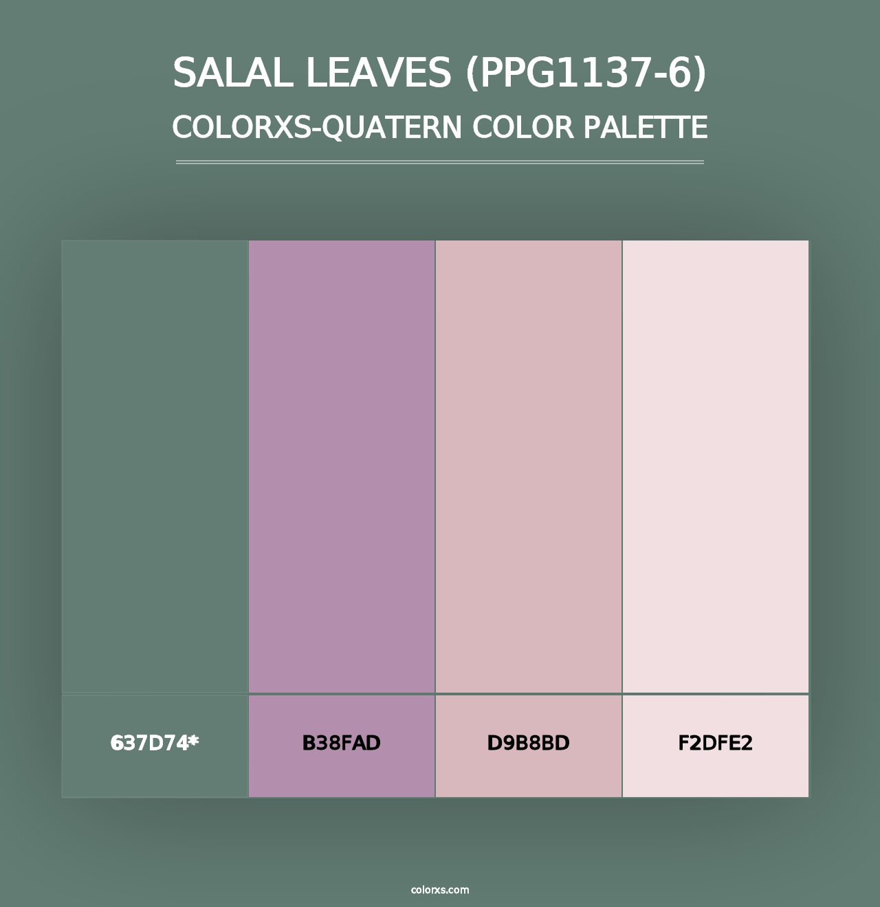 Salal Leaves (PPG1137-6) - Colorxs Quad Palette