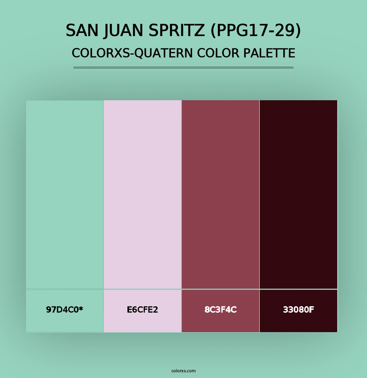 San Juan Spritz (PPG17-29) - Colorxs Quad Palette