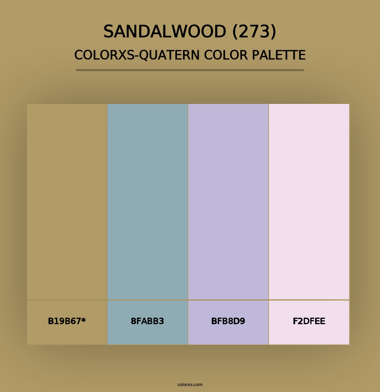 Sandalwood (273) - Colorxs Quad Palette