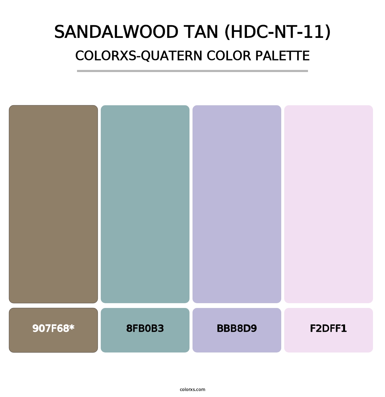 Sandalwood Tan (HDC-NT-11) - Colorxs Quad Palette